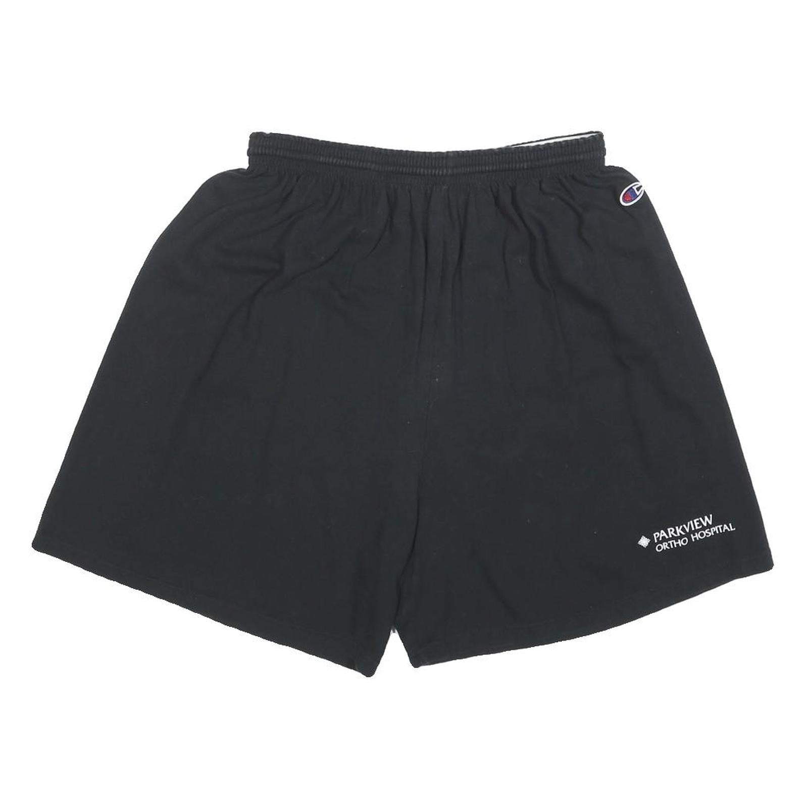 CHAMPION Womens Black Casual Shorts XL W28 Cotton Blend Comfortable Elastic Refurbished - N/A refurbished available on Cerqular