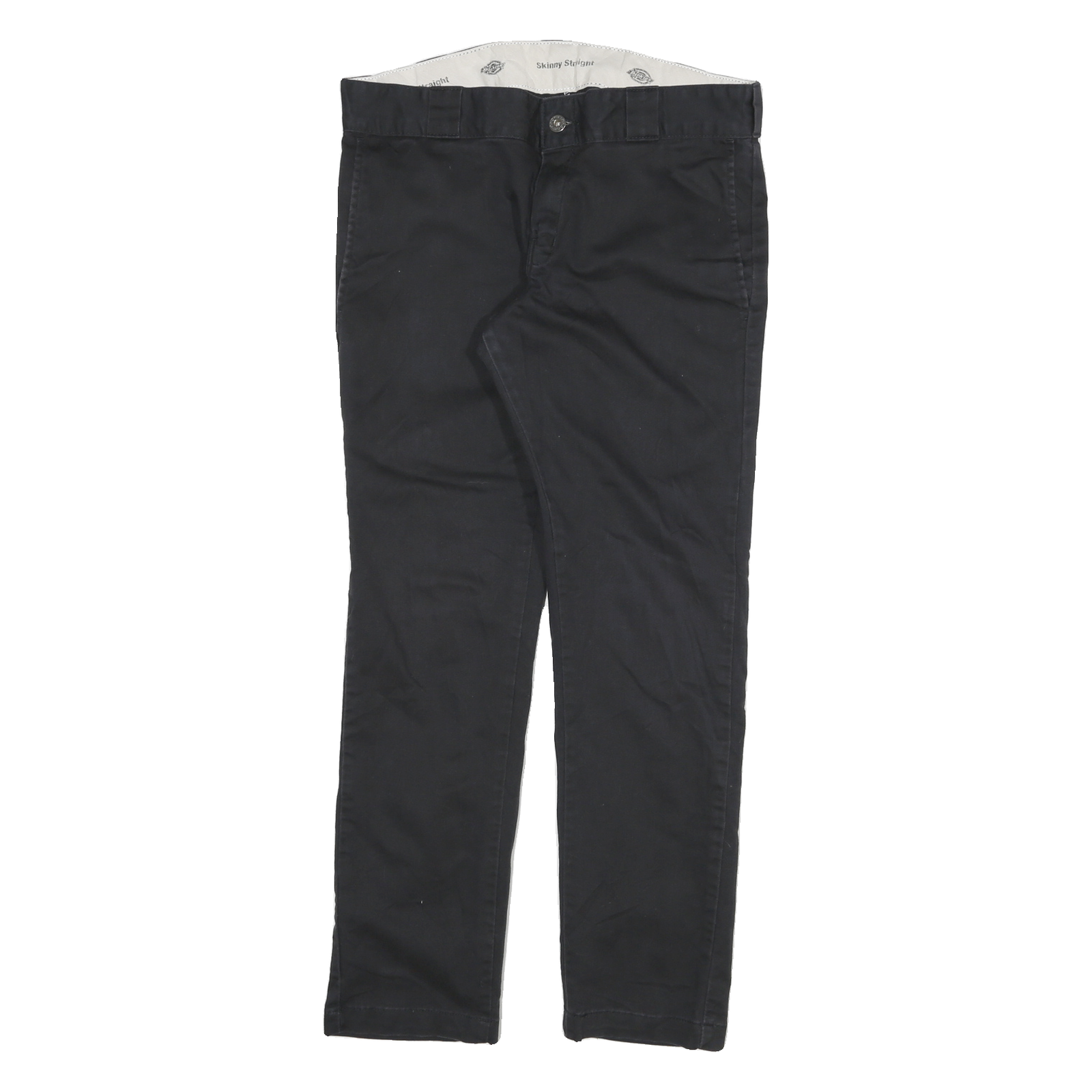 DICKIES Mens Slim Black Trousers W30 L27 Cotton Blend Zip Pockets Casual Refurbished - N/A refurbished available on Cerqular