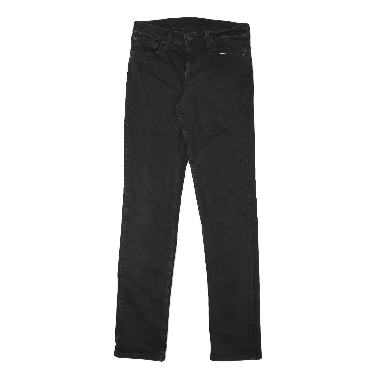 LEVI'S Mens Jeans Black Slim Skinny Denim Medium W30 L34 Zip Closure Refurbished - N/A refurbished available on Cerqular
