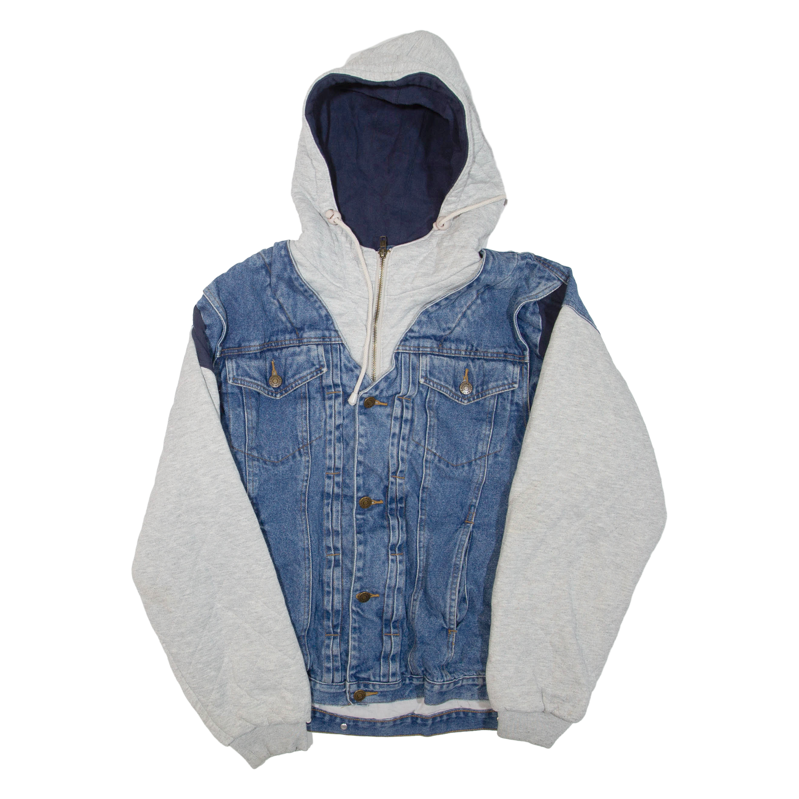 ARIZONA JEAN COMPANY Mens Denim Jacket Blue Hooded S Refurbished - N/A refurbished available on Cerqular