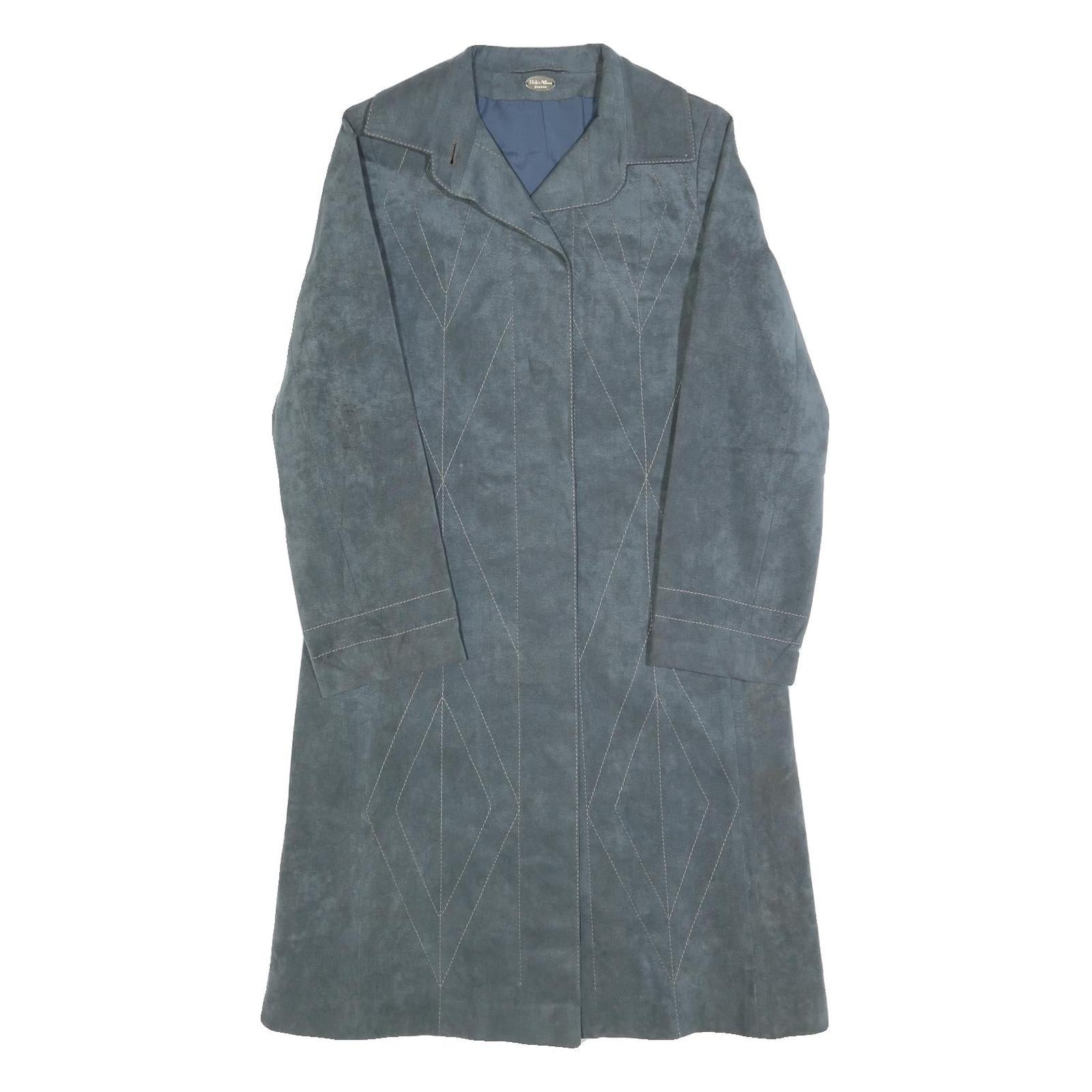 DELHER ALBERS Womens Blue Jacket S Polyester Plain Button Closure Stylish Refurbished - N/A refurbished available on Cerqular