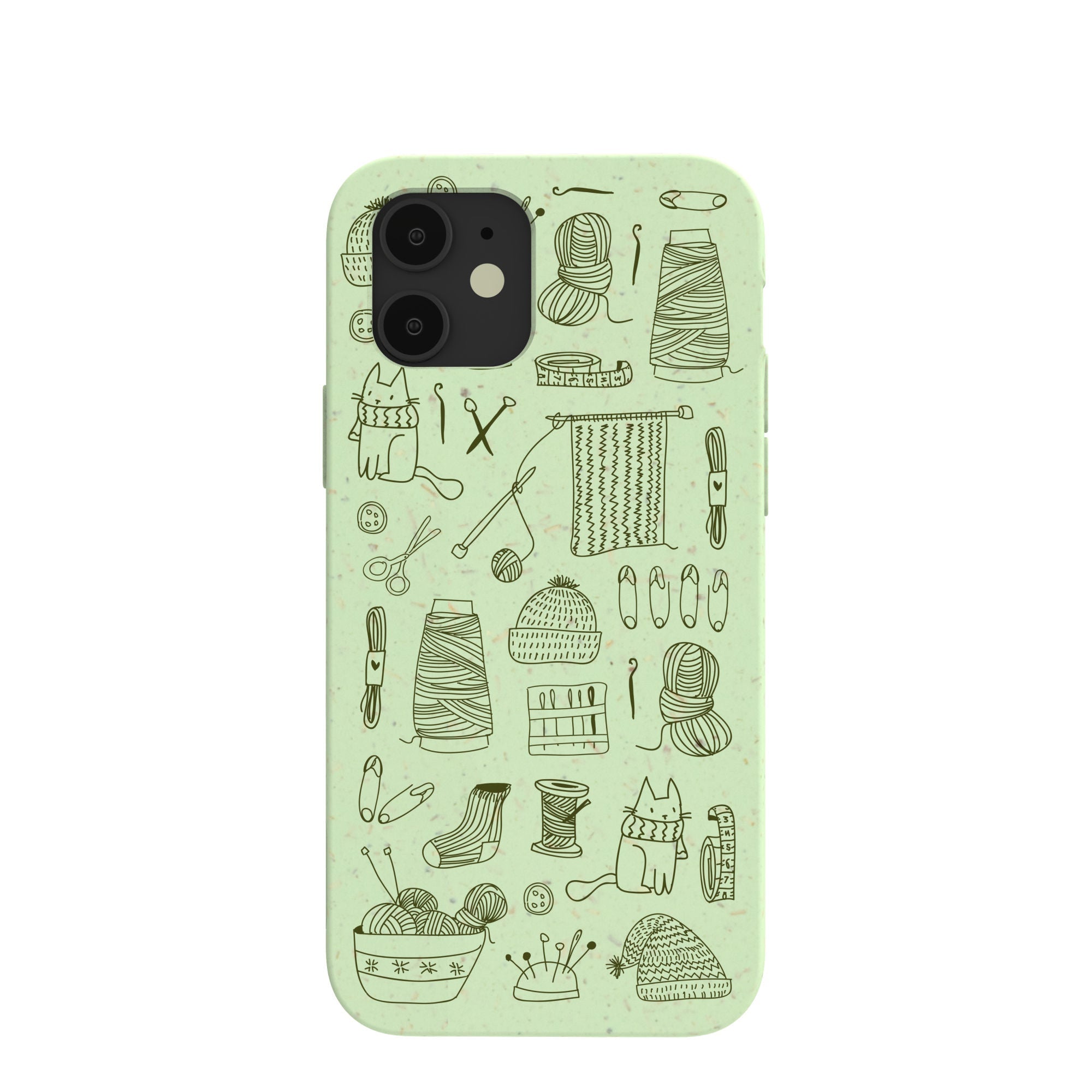 Sage Green Knit Nook iPhone 12/ iPhone 12 Pro Case Refurbished - Pela Case refurbished available on Cerqular