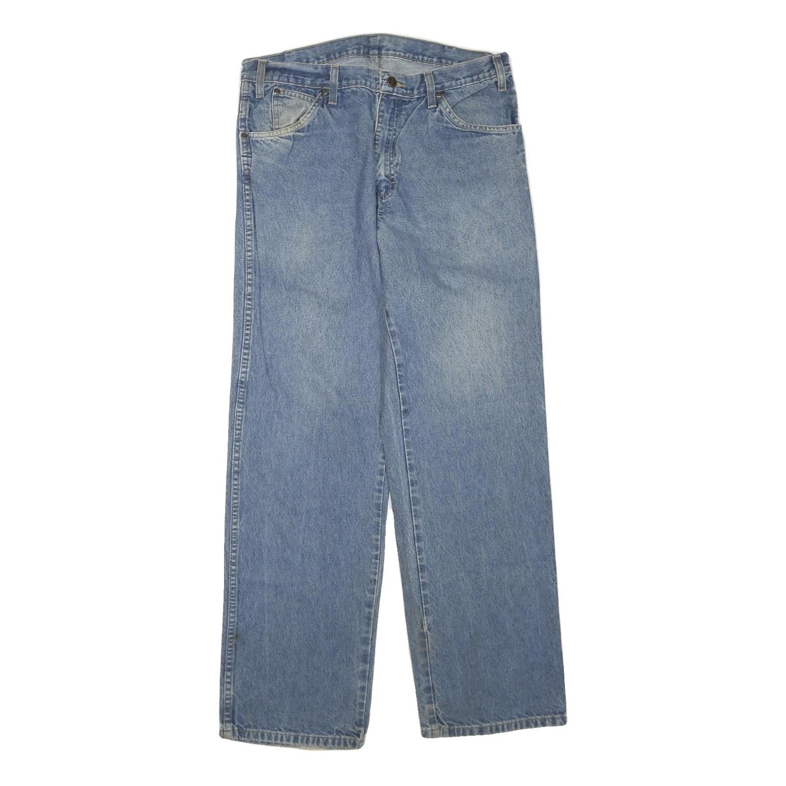 DICKIES Womens Jeans Blue Regular Straight Denim Medium W34 L32 Classic Fit Zip Refurbished - N/A refurbished available on Cerqular
