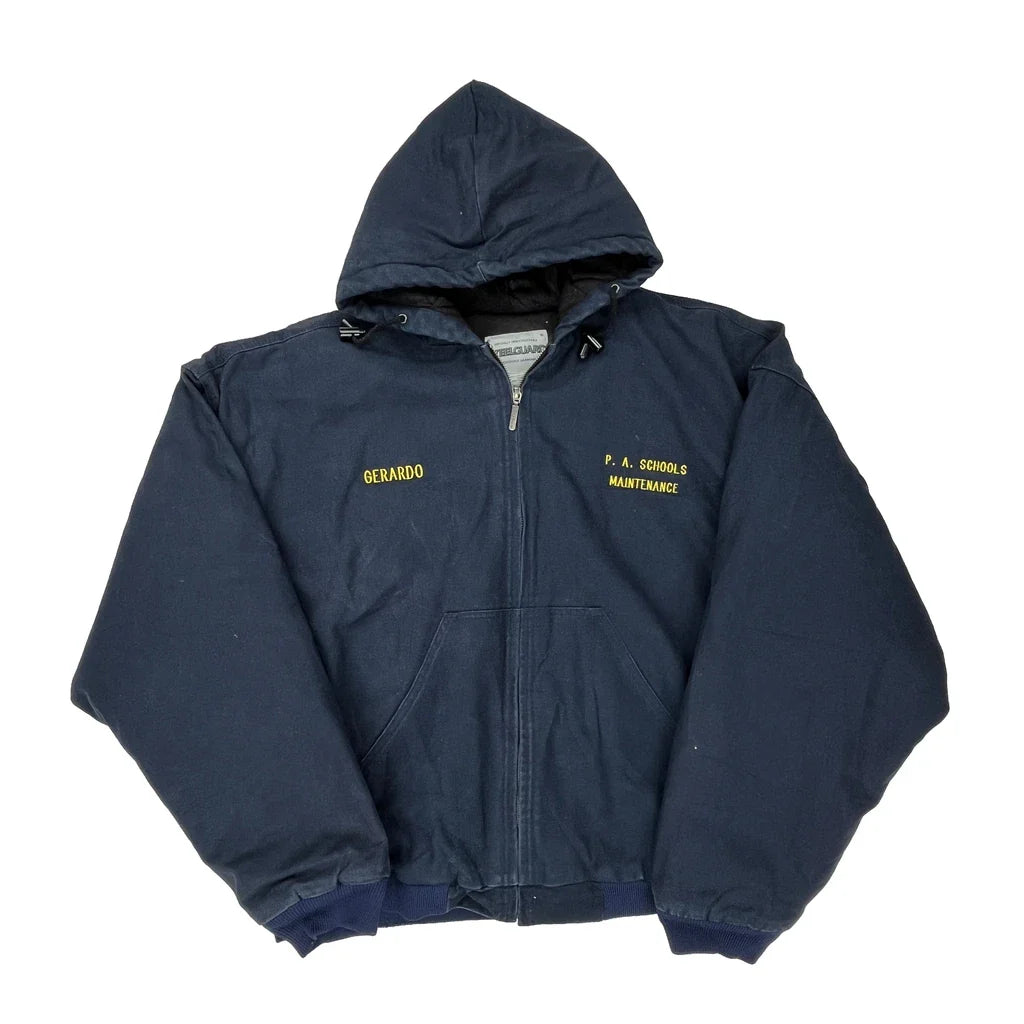 Steelguard Jacket - XL Navy Cotton Refurbished - Thrifted (note: this is a term often used to describe second- refurbished available on Cerqular