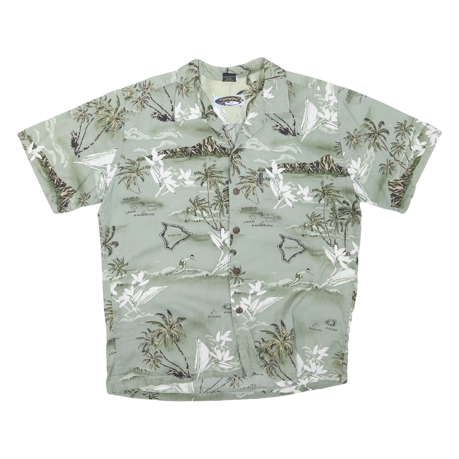 Buy PALMWAVE Mens Green Hawaiian Style M Cotton Blend Casual Shirt Tropical Print Refurbished - $16.89 PALMWAVE Mens Green Hawaiian Style M Cotton Blend Casual Shirt Tropical Print Refurbished - N/A refurbished available on Cerqular