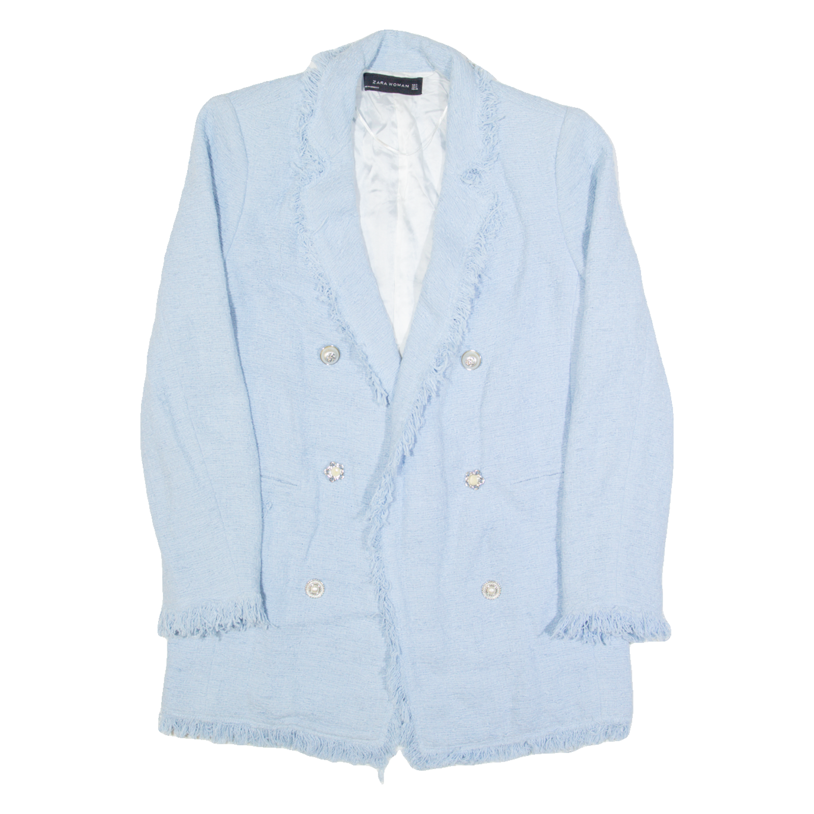 ZARA WOMAN Womens Blazer Jacket Blue S Refurbished - N/A refurbished available on Cerqular