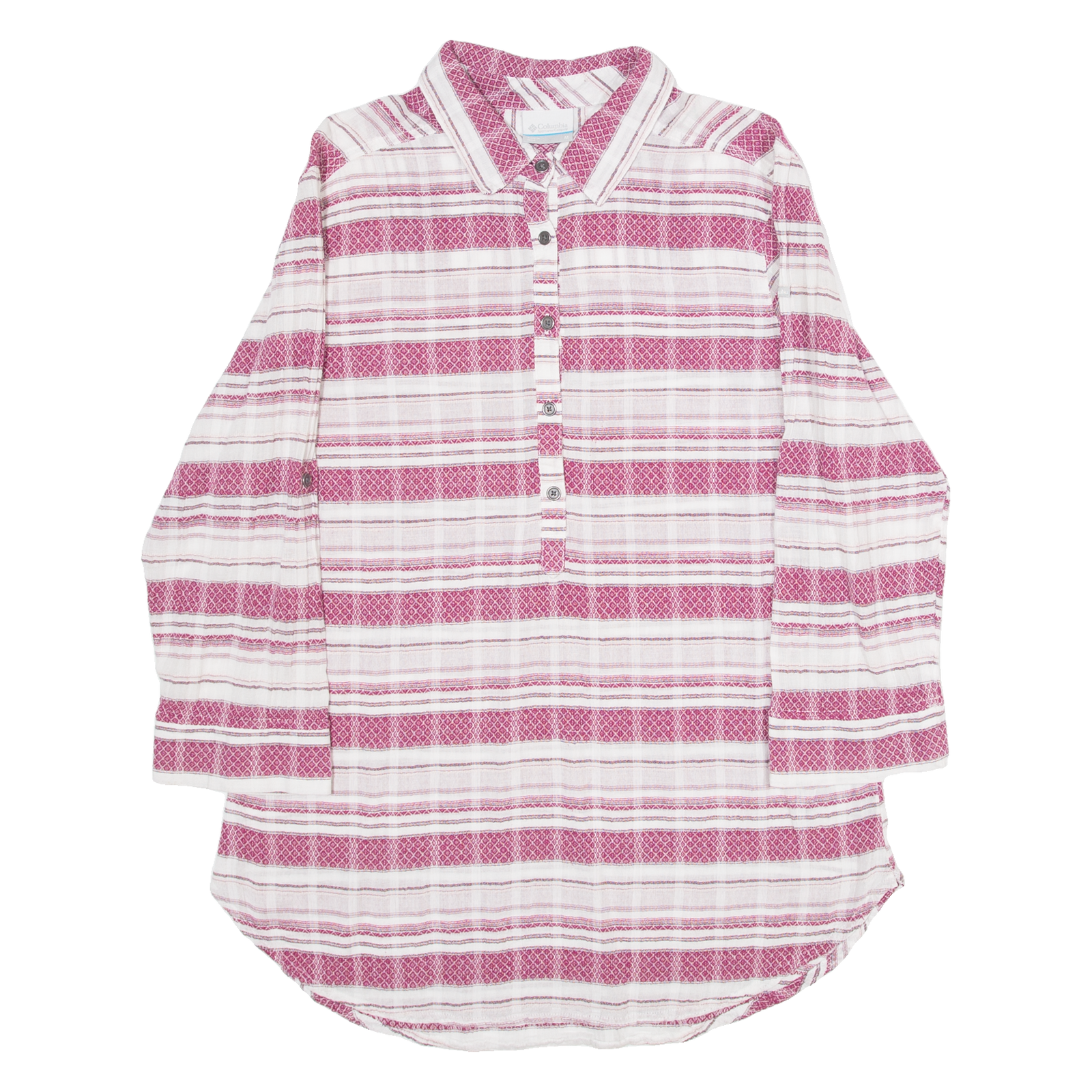 Buy COLUMBIA Womens Shirt Pink Striped 3/4 Sleeve M Refurbished - $17.15 COLUMBIA Womens Shirt Pink Striped 3/4 Sleeve M Refurbished - N/A refurbished available on Cerqular