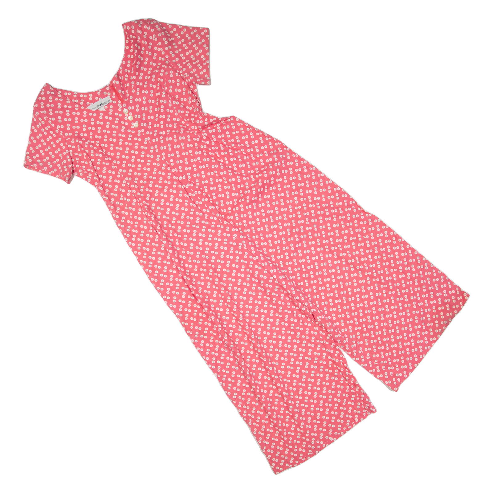 JONATHAN MARTIN Womens Jumpsuit Pink Spotted Wide-Leg M Refurbished - N/A refurbished available on Cerqular