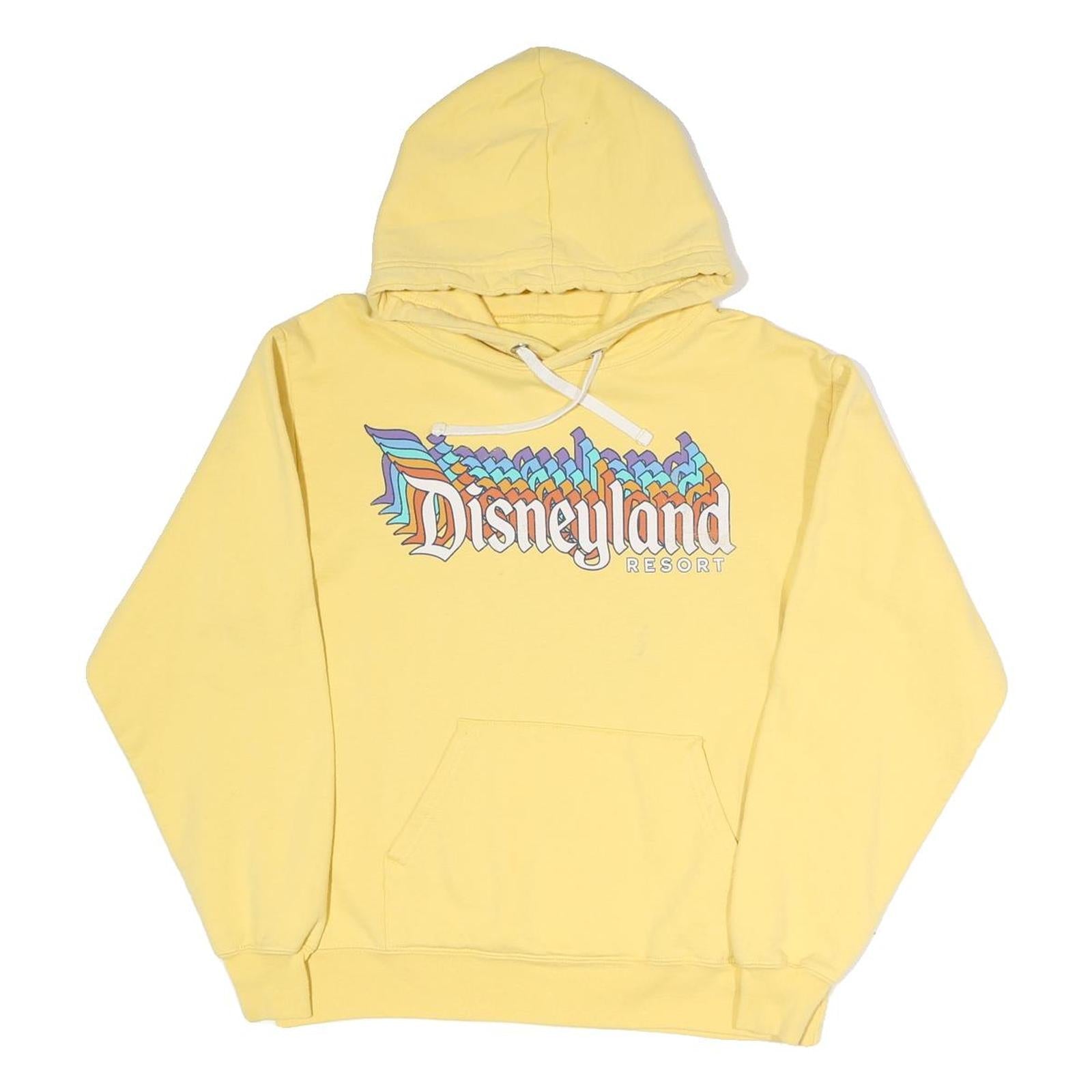 DISNEY Womens Yellow Disneyland Resort Pullover Hoodie S Cotton Blend Casual Refurbished - N/A refurbished available on Cerqular