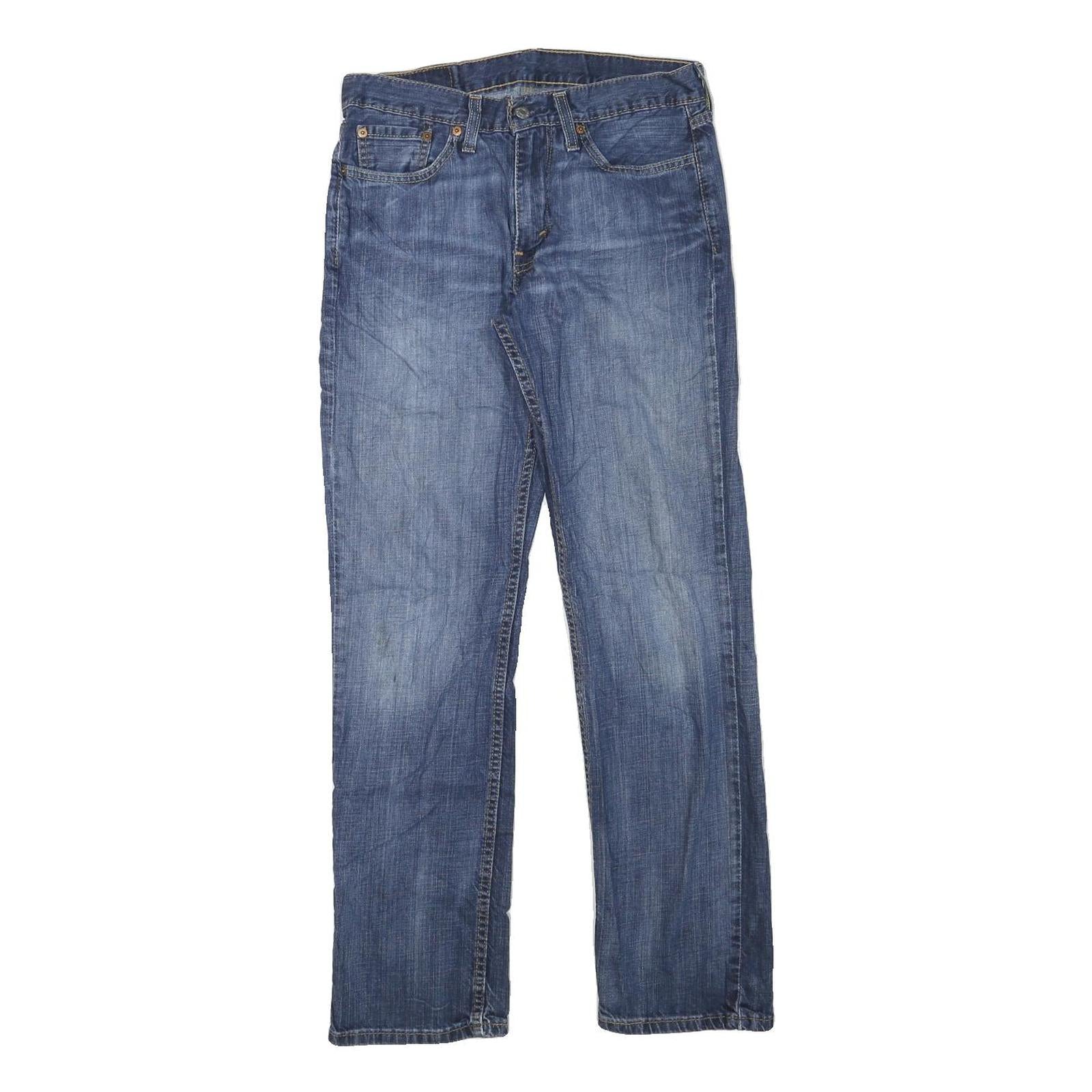 LEVI'S Mens Blue Regular Straight Denim Medium W30 L32 Classic Fit Jeans Refurbished - N/A refurbished available on Cerqular