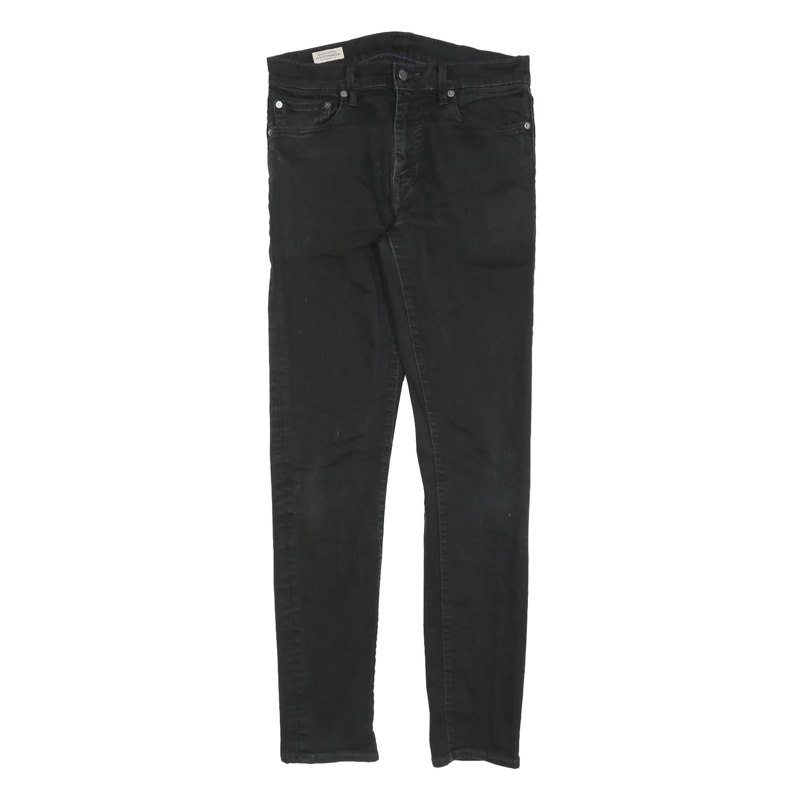 LEVI'S 512 BIG E Mens Slim Black Denim Dark Jeans W32 L30 Stretch Cotton Blend Refurbished - N/A refurbished available on Cerqular