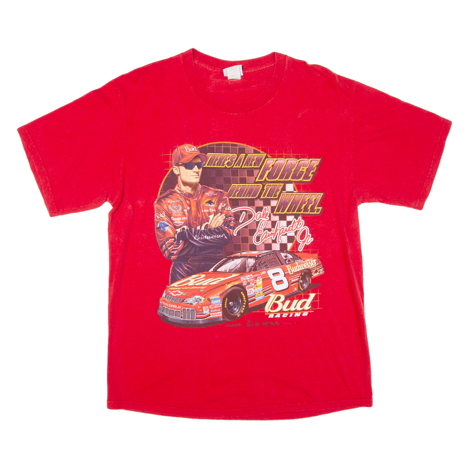 CHASE AUTHENTICS Bud Racing Mens T-Shirt Red USA L Refurbished - N/A refurbished available on Cerqular