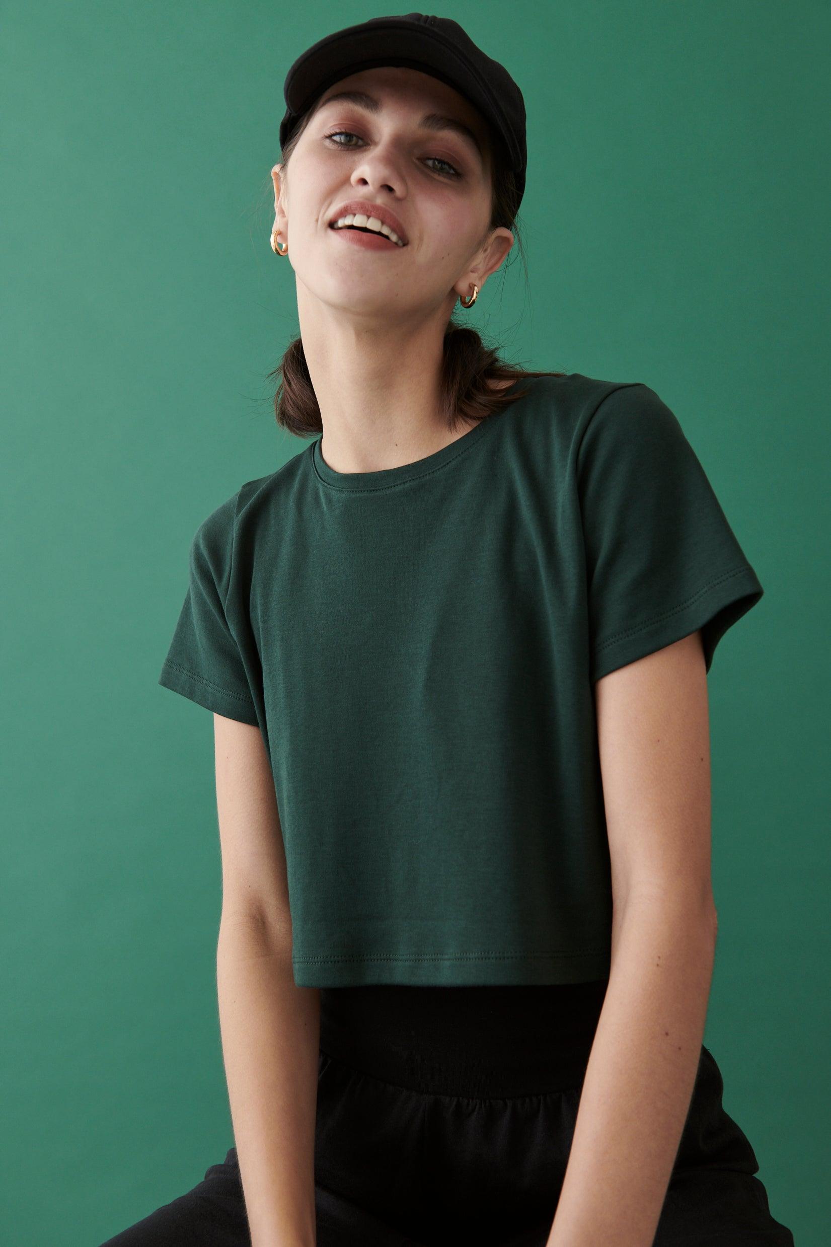 DHARMA TOP - COTTON | Color: forest | Size: M Refurbished - Inhala Soulwear refurbished available on Cerqular