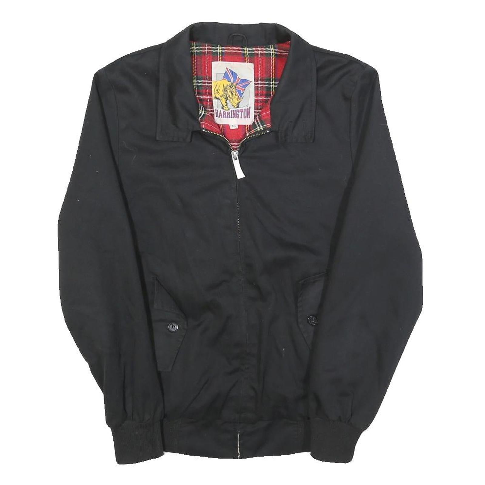 HARRINGTON Mens Black Classic Jacket XS Cotton Blend Zip Plain Casual Outerwear Refurbished - N/A refurbished available on Cerqular