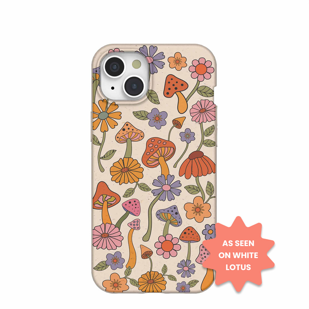 Seashell Shrooms and Blooms iPhone 15 Plus Case Refurbished - Pela Case refurbished available on Cerqular