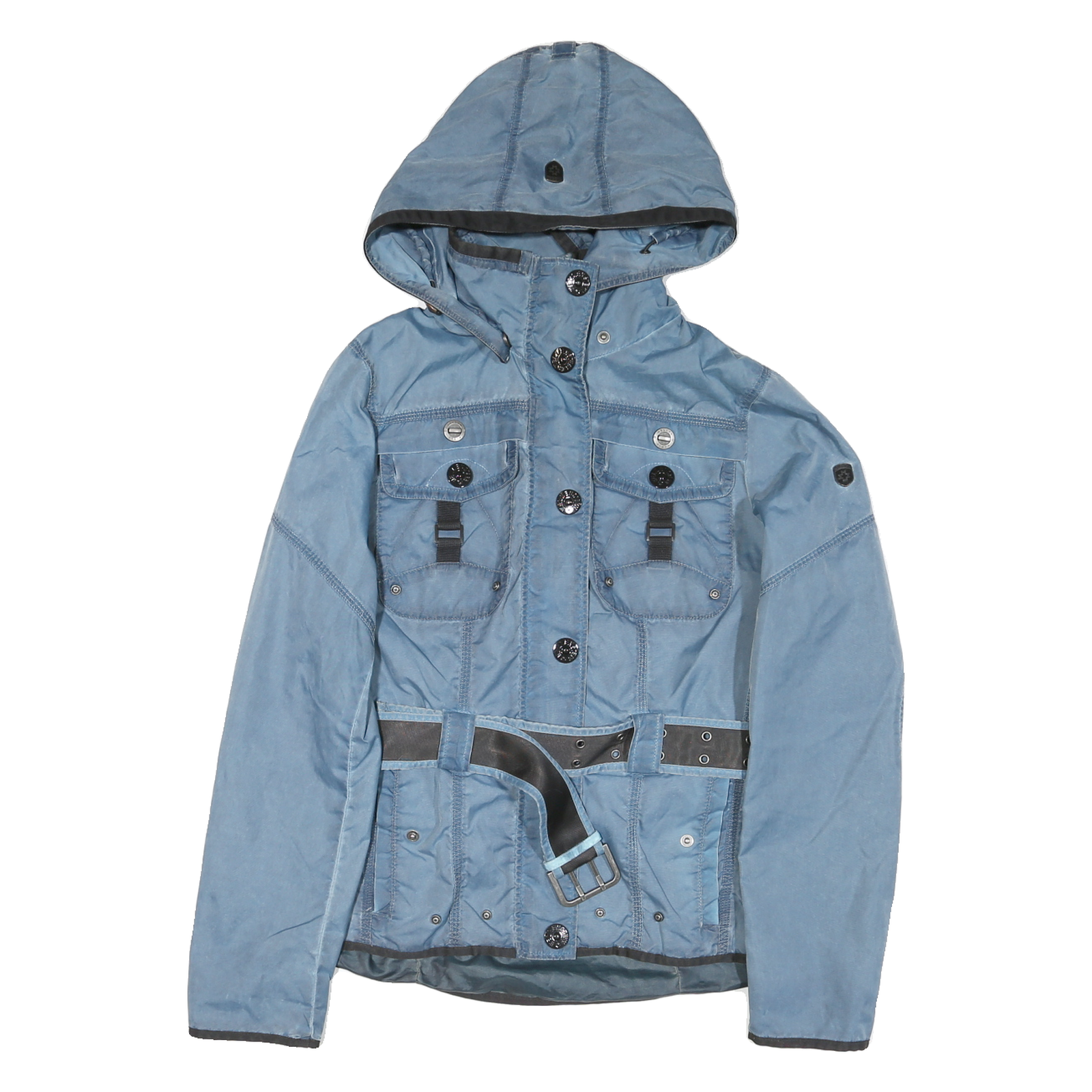 WELLEMSTEYN Womens Blue Outdoor Jacket S Polyester Blend Woven Plain Tailored Refurbished - N/A refurbished available on Cerqular