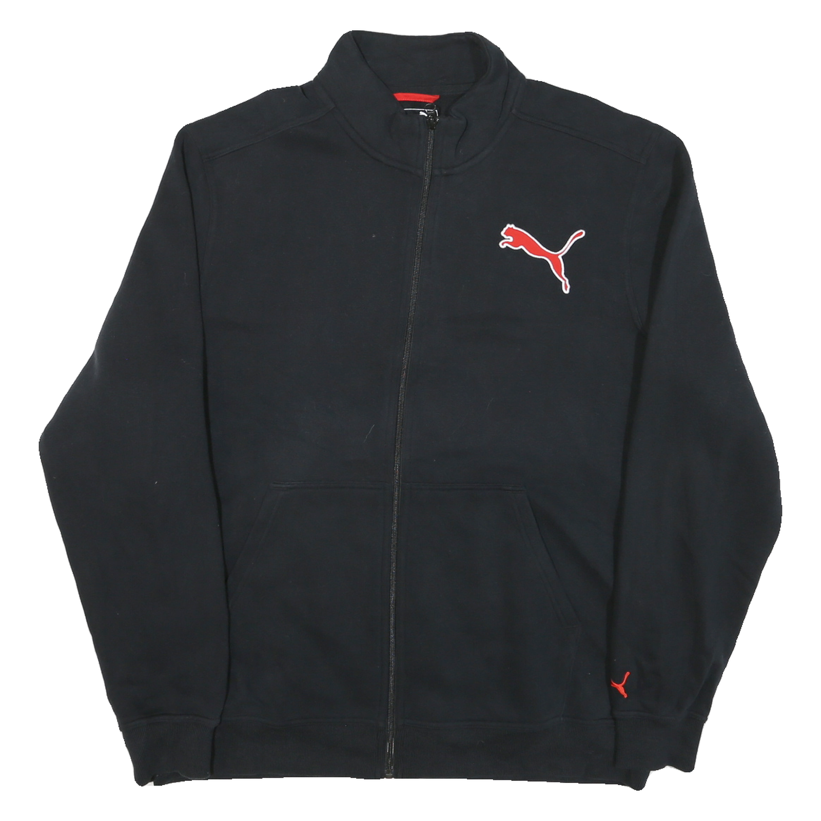 PUMA Mens Black Jacket XL Cotton Blend Zip Plain Casual Sportswear Refurbished - N/A refurbished available on Cerqular