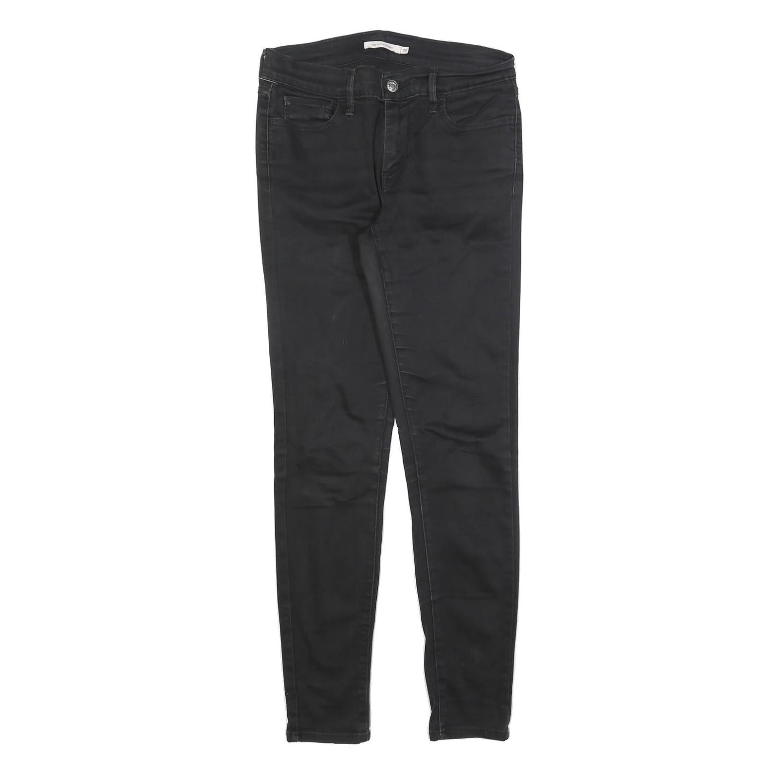 LEVI'S 710 Womens Slim Black Denim Jeans Cotton Blend W29 L30 Zip Refurbished - N/A refurbished available on Cerqular