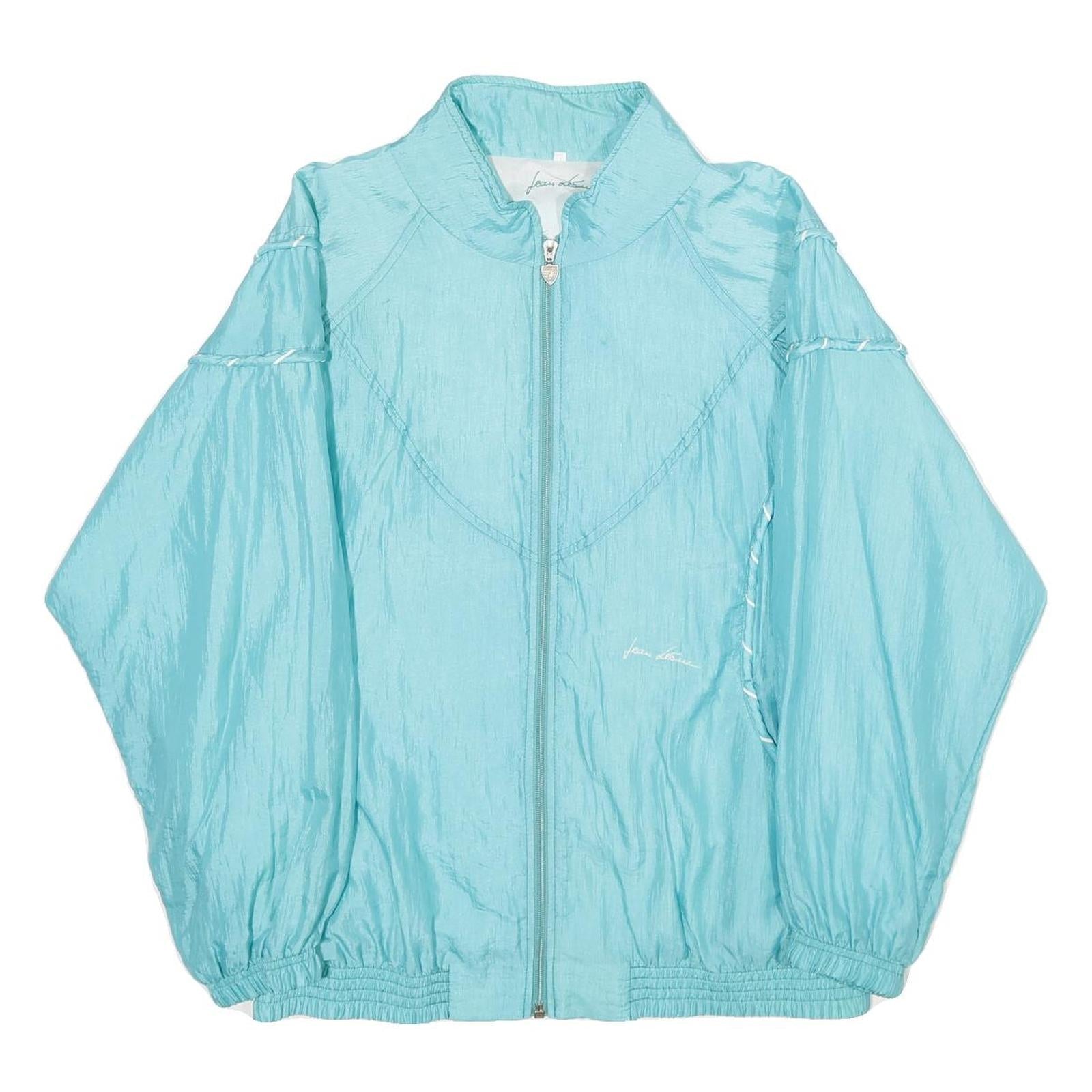 JEAN LEISURE Womens Blue Nylon Zip Jacket UK 16 Casual Lightweight Outerwear Refurbished - N/A refurbished available on Cerqular