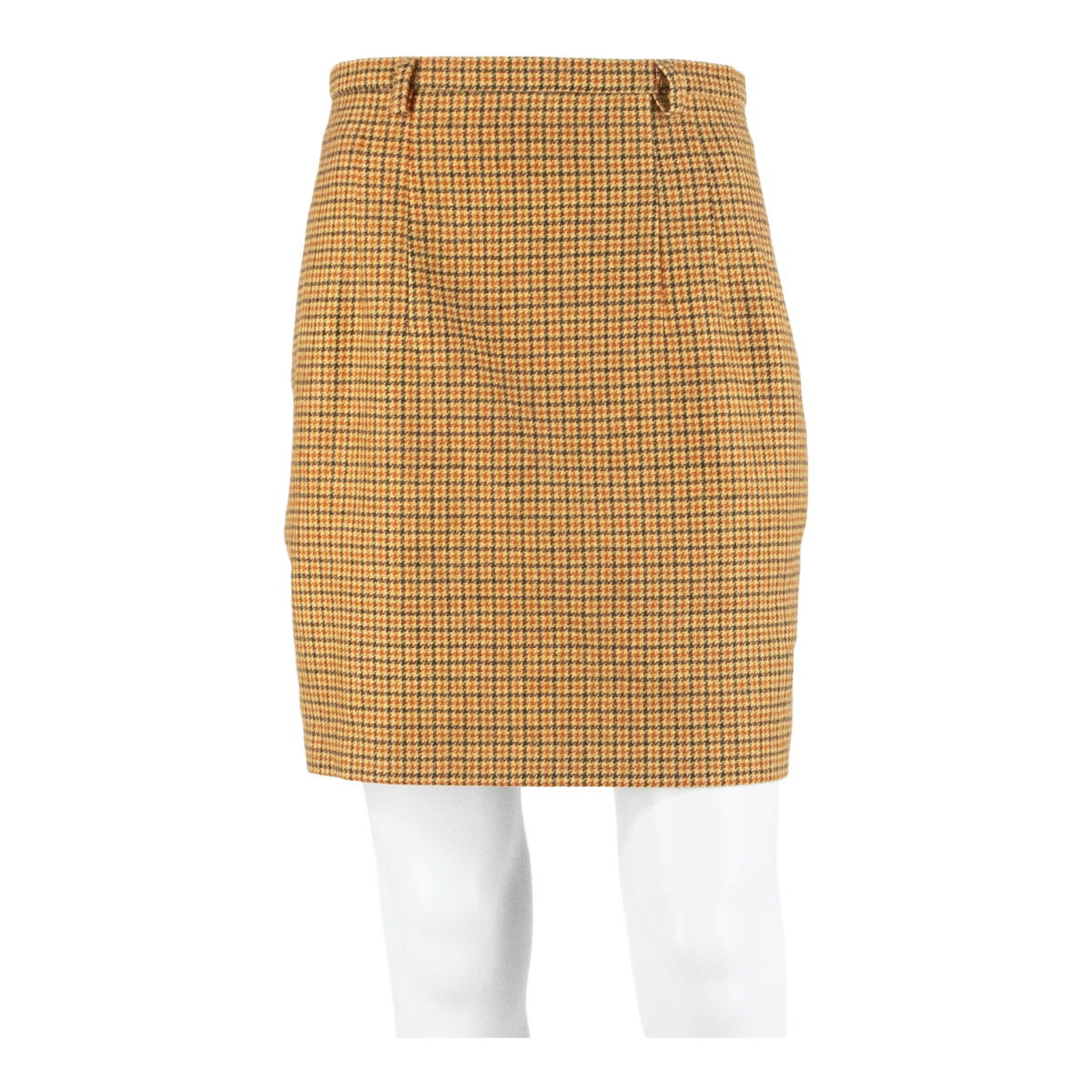 Womens Mini Skirt Orange Short Houndstooth S Refurbished - N/A refurbished available on Cerqular