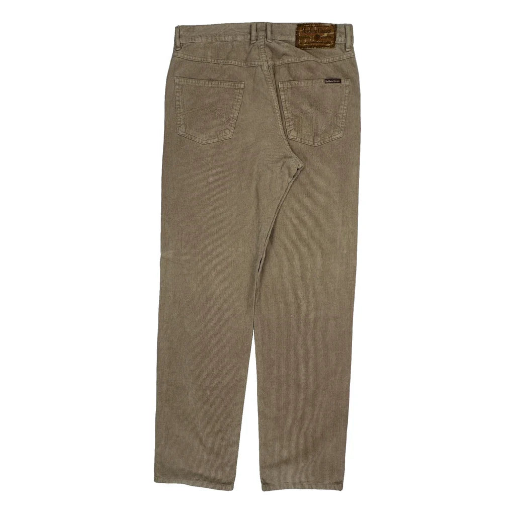 Marlboro Classics Trousers - 33W 34L Beige Corduroy Refurbished - Thrifted (note: this is a term often used to describe second- refurbished available on Cerqular