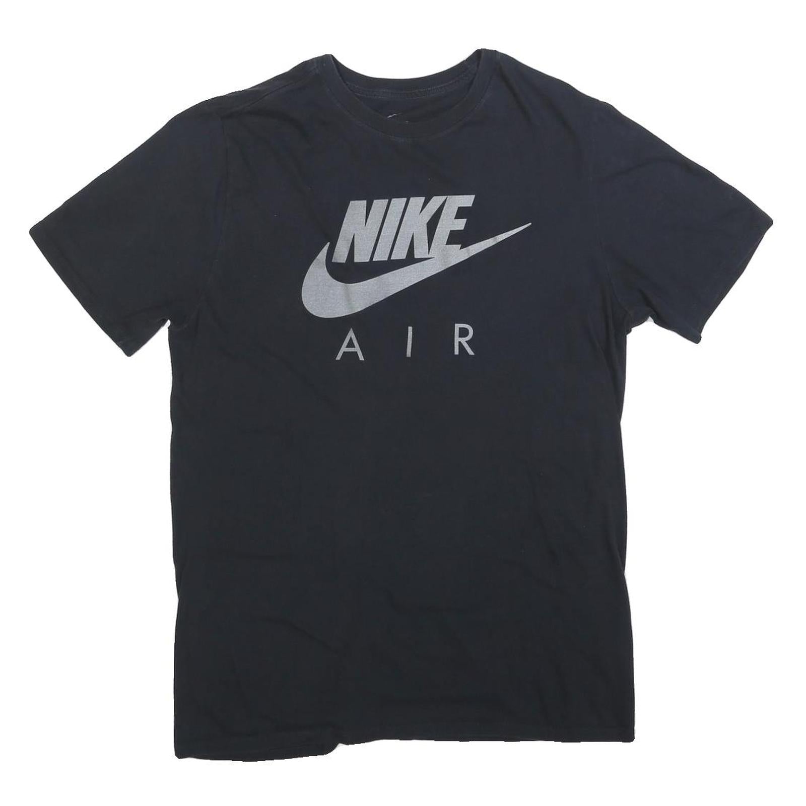 NIKE Mens Black Air Graphic T-Shirt L Short Sleeve Crew Neck Cotton Blend Refurbished - N/A refurbished available on Cerqular