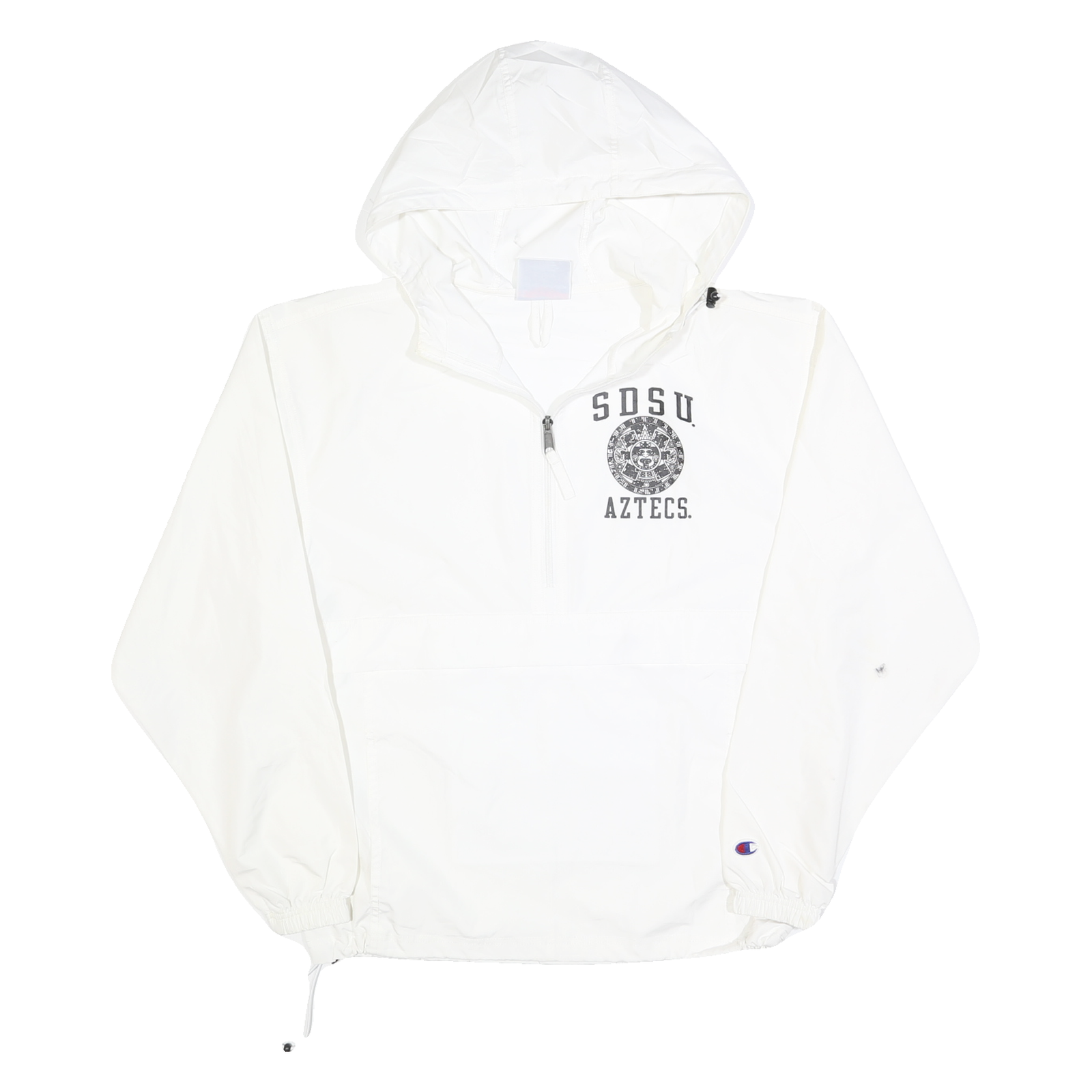 CHAMPION Mens White Sdsu Aztecs Hoodie Jacket S Polyester Plain Zip Hooded Refurbished - N/A refurbished available on Cerqular