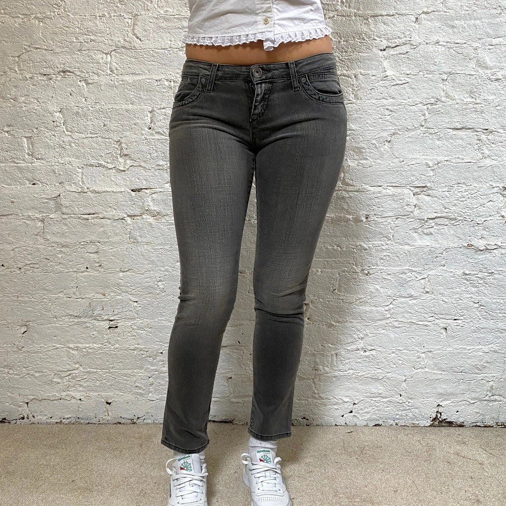 Tommy Hilfiger Jeans - 30W UK 8 Grey Cotton Refurbished - Thrifted (note: this is a term often used to describe second- refurbished available on Cerqular