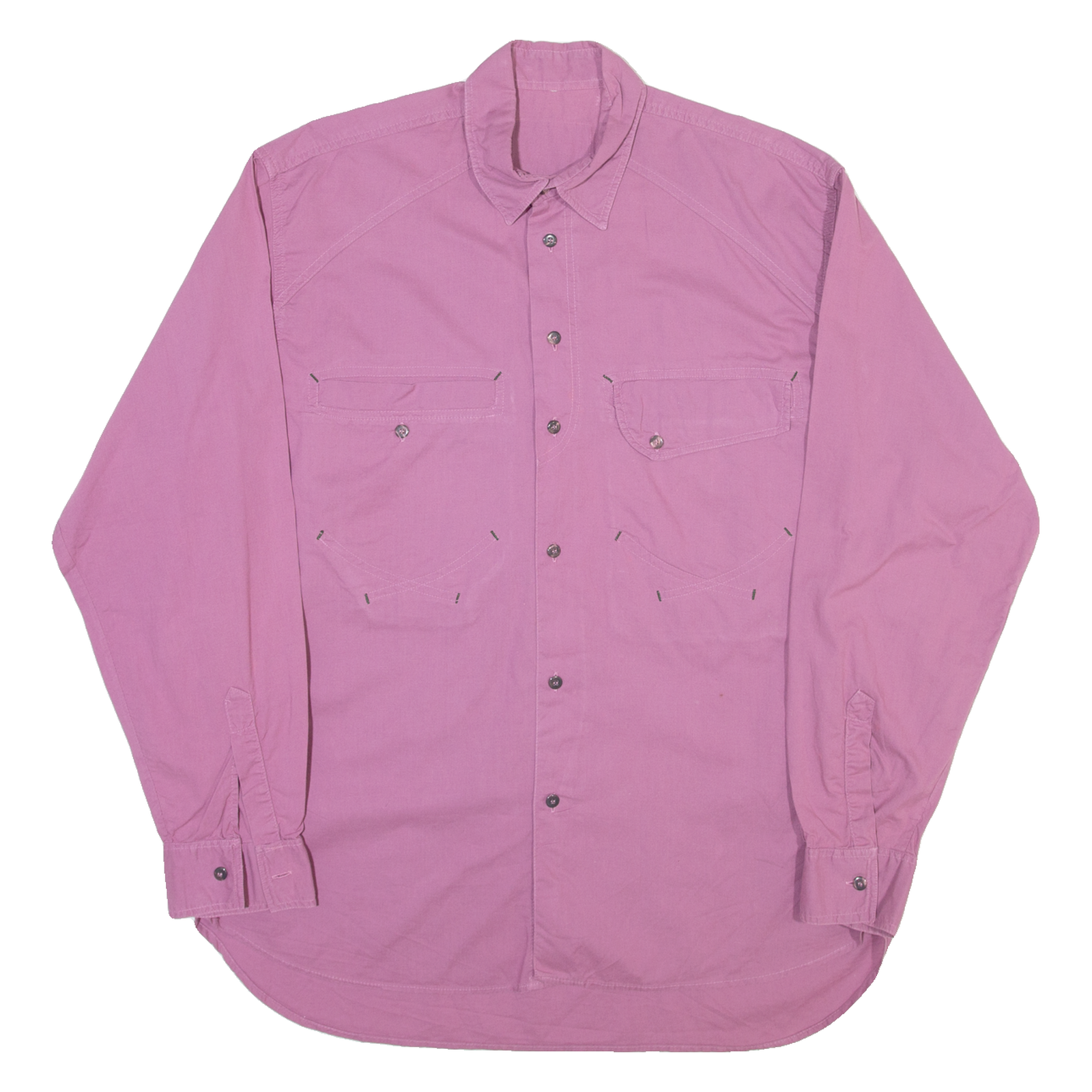 Mens Plain Shirt Pink 90s Long Sleeve XL Refurbished - N/A refurbished available on Cerqular