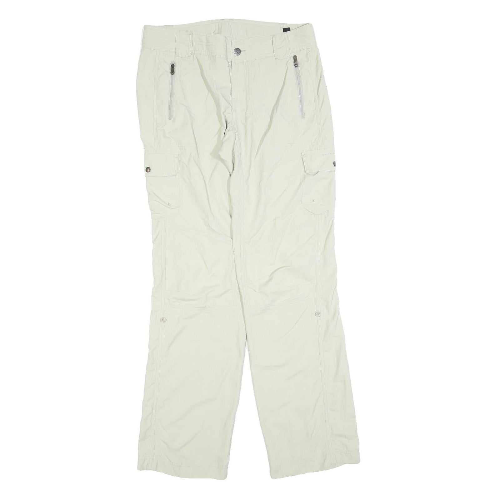 COLUMBIA Womens Polyester Blend Beige Regular Cargo Trousers W30 L32 Outdoor Zip Refurbished - N/A refurbished available on Cerqular