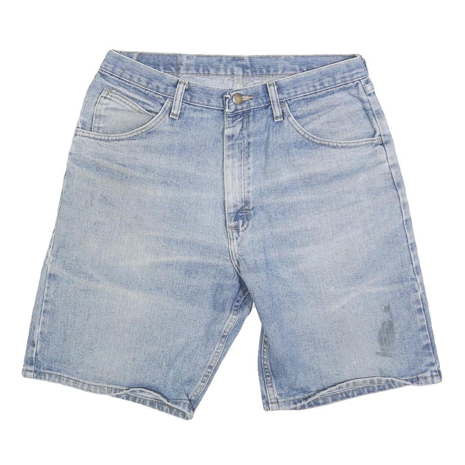 WRANGLER Mens Denim Blue Casual Shorts L W34 Relaxed Fit Classic Style Refurbished - N/A refurbished available on Cerqular