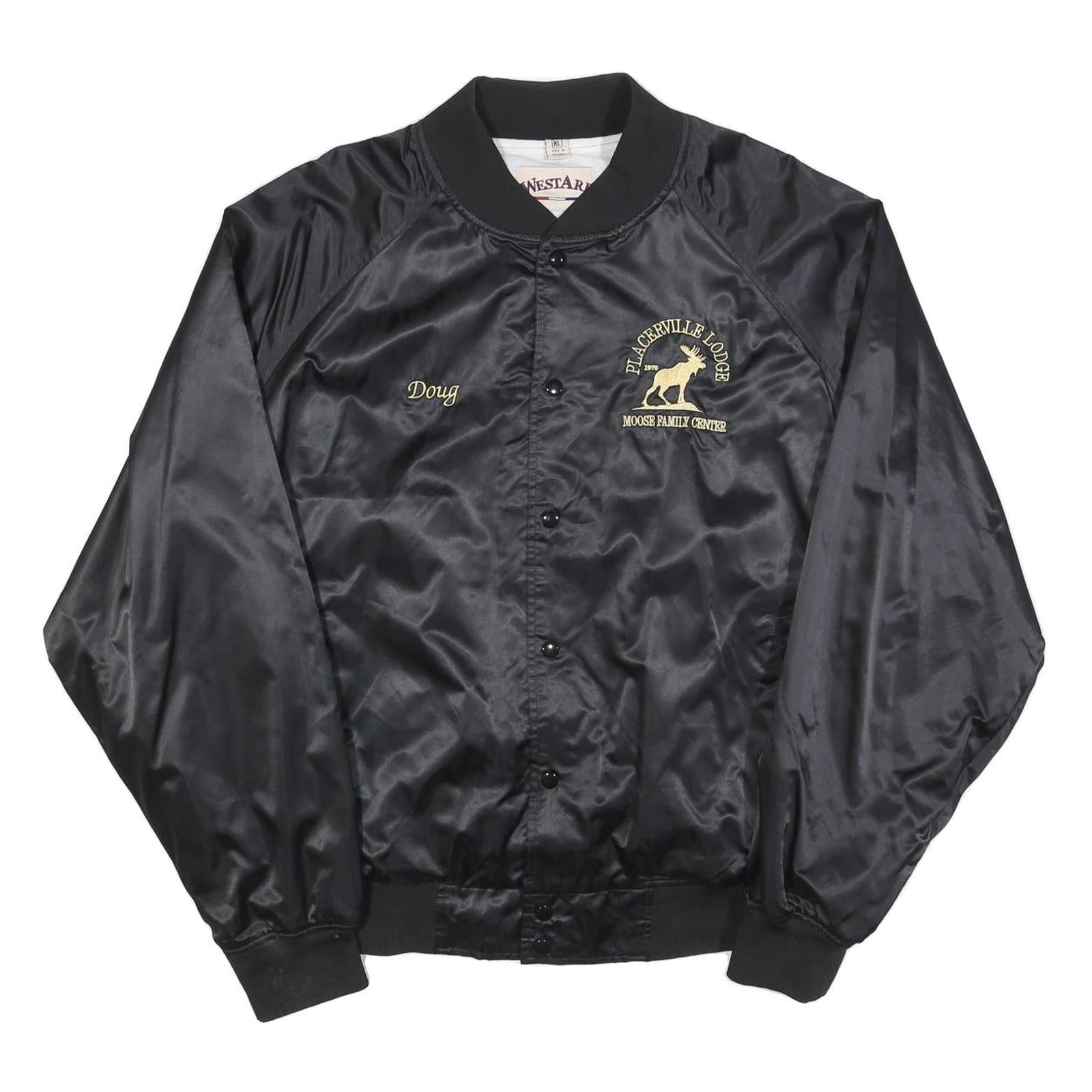 Buy WESTARK Mens Black Satin Button Jacket XL Embroidered Moose Lodge Logo Refurbished - $45.49 WESTARK Mens Black Satin Button Jacket XL Embroidered Moose Lodge Logo Refurbished - N/A refurbished available on Cerqular