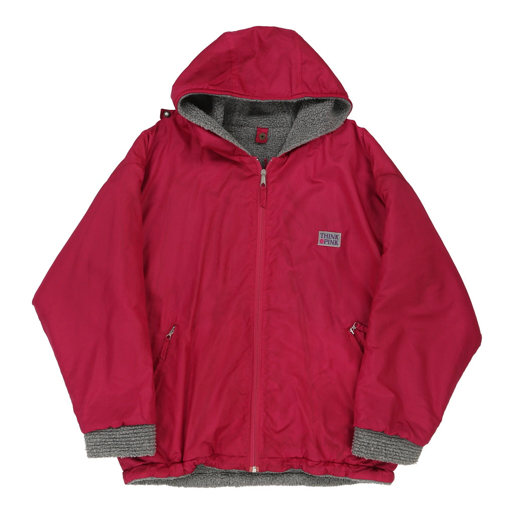 Think Pink Reversible Jacket - XL Pink Polyester Blend Refurbished - Thrifted (note: this is a term often used to describe second- refurbished available on Cerqular
