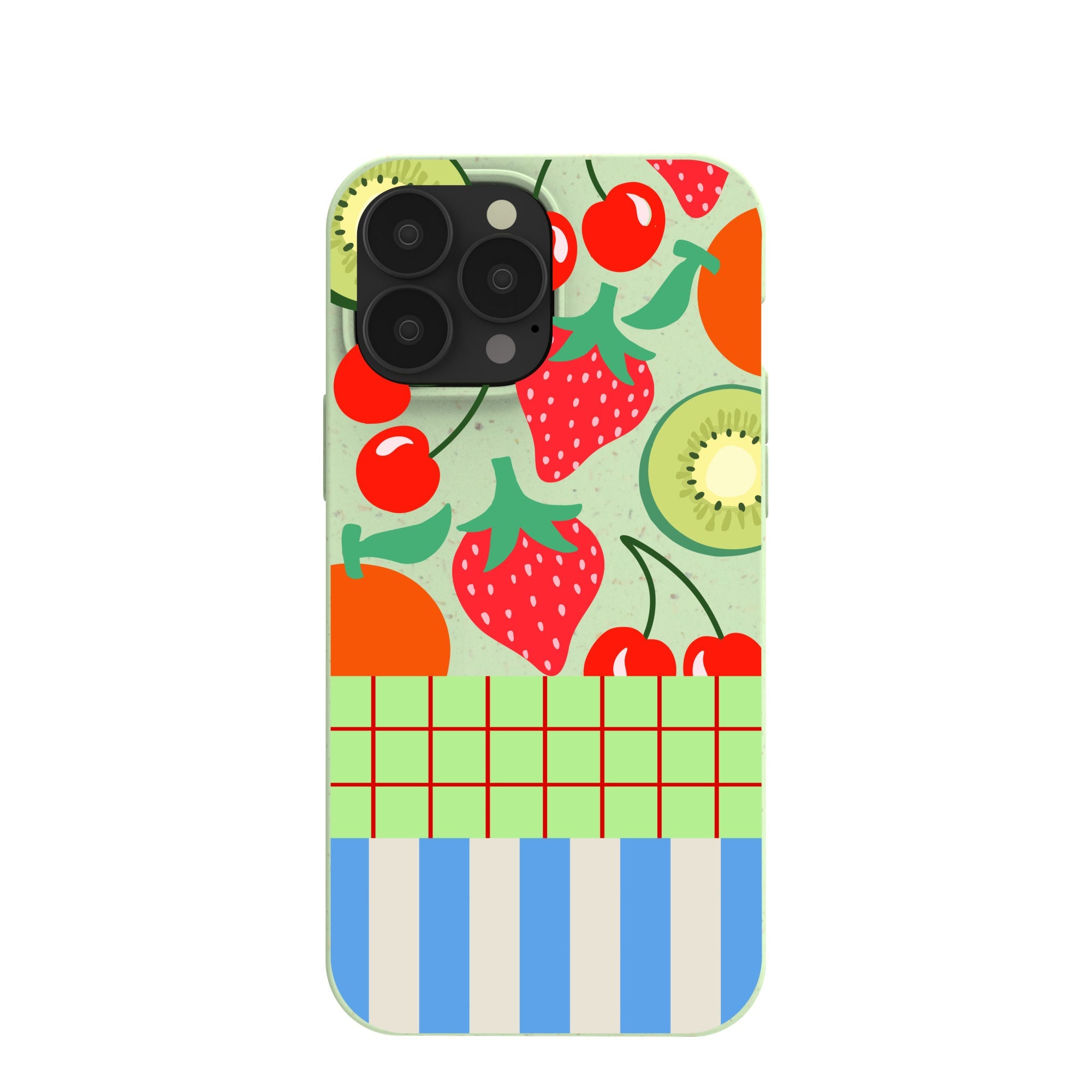 Sage Green Fresh Picnic iPhone 13 Pro Max Case Refurbished - Pela Case refurbished available on Cerqular