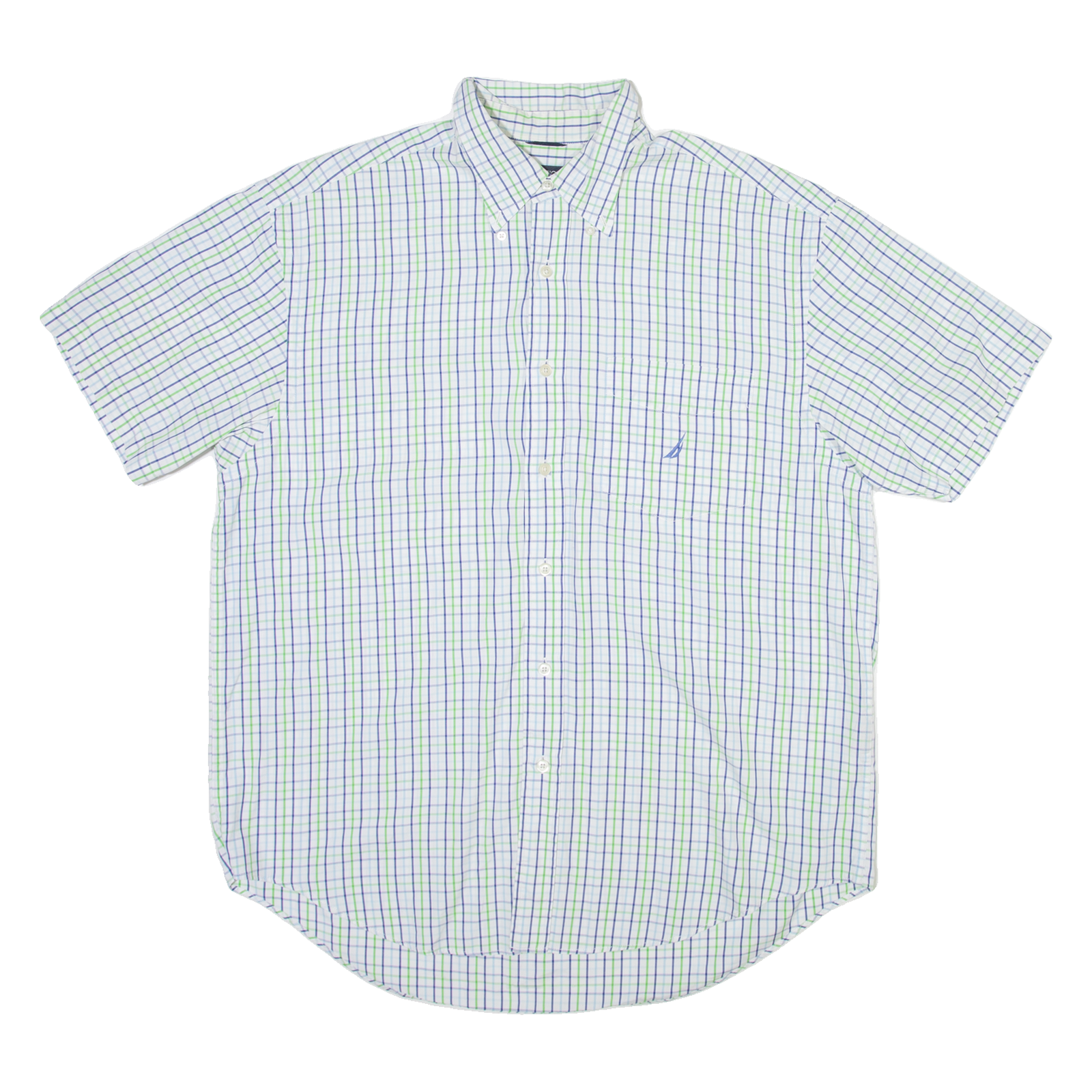 NAUTICA Mens Shirt Blue Check L Refurbished - N/A refurbished available on Cerqular