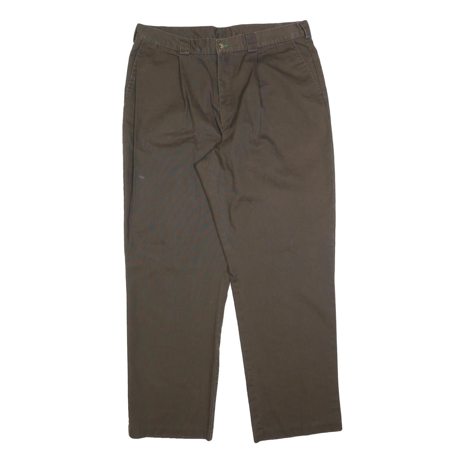 TOMMY HILFIGER Mens Cotton Blend Brown Regular Straight Trousers W38 L32 Casual Refurbished - N/A refurbished available on Cerqular