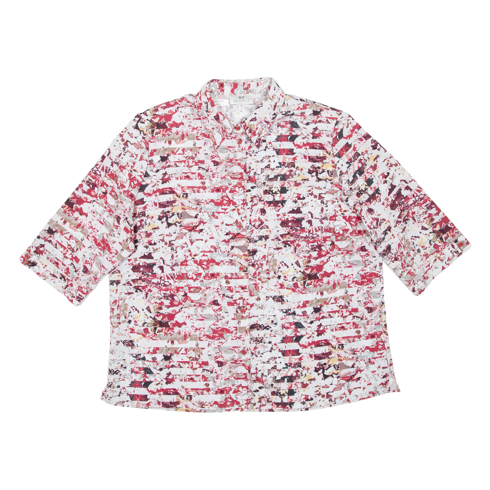 AZ MODELL Mens Shirt Red Crazy Pattern XL Refurbished - N/A refurbished available on Cerqular