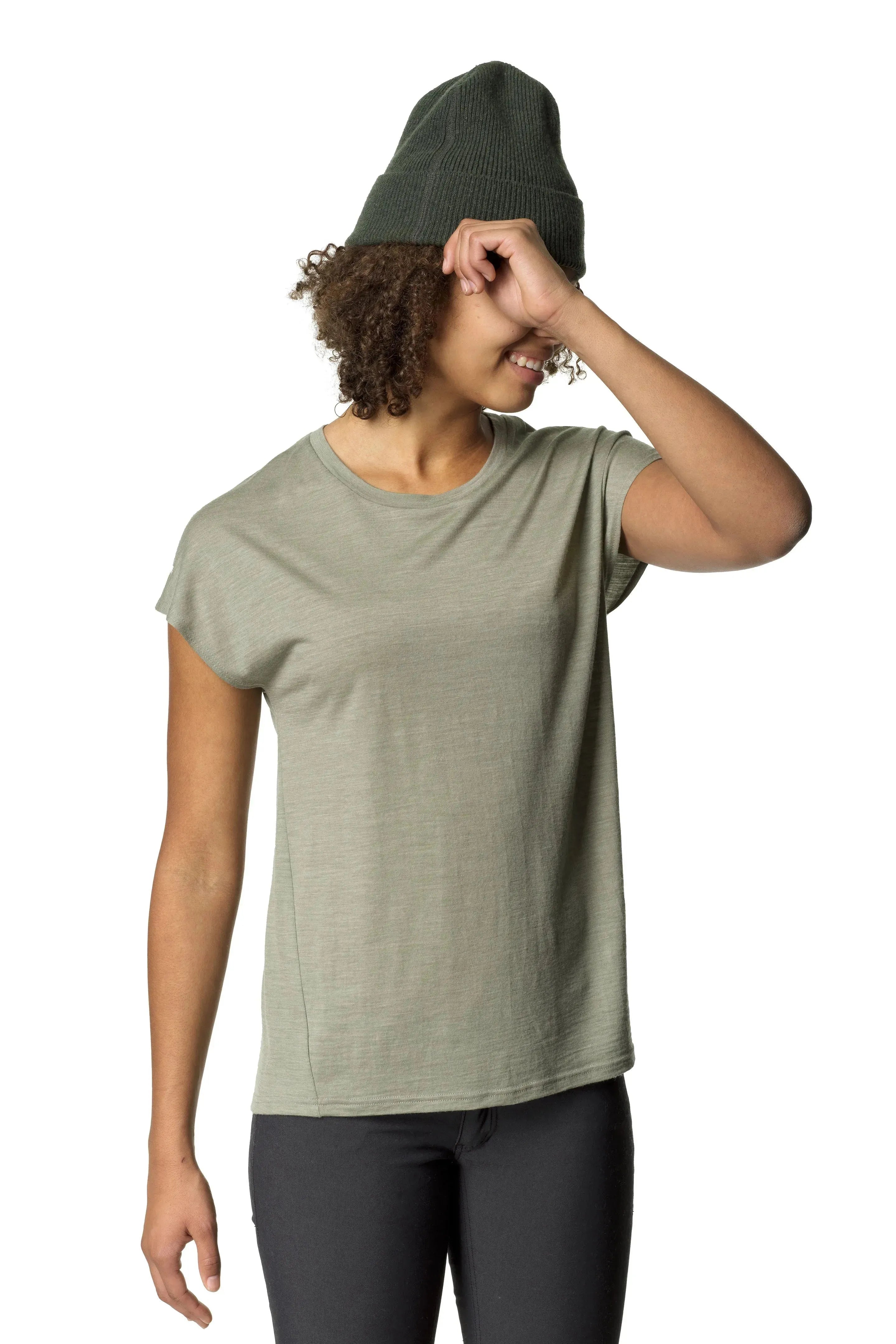 W's Activist Tee | Color: in between green | Size: S Refurbished - Houdini Sportswear refurbished available on Cerqular