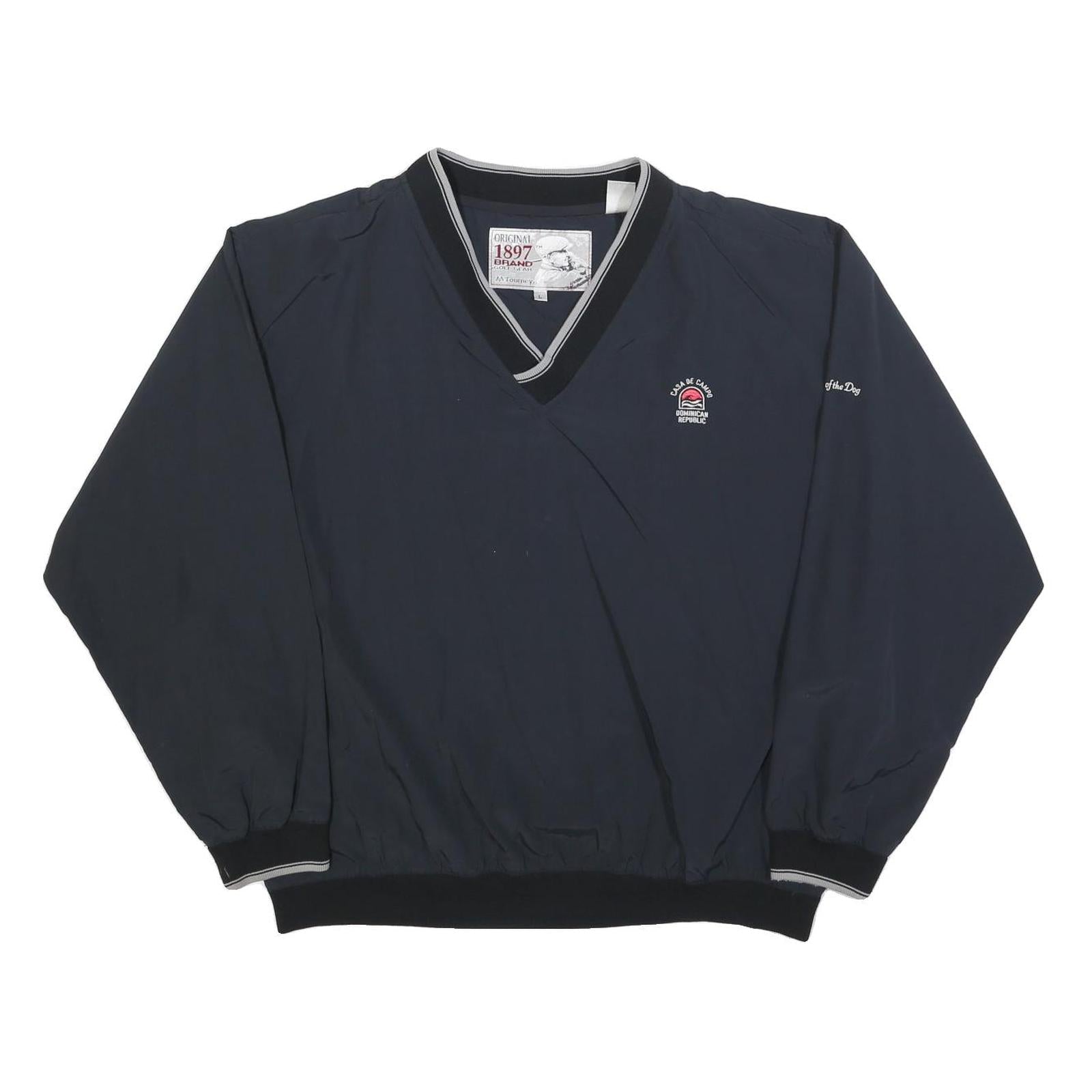 TOURNEY Mens Navy Blue V-Neck L Casual Polyester Blend Pullover Sweatshirt Refurbished - N/A refurbished available on Cerqular