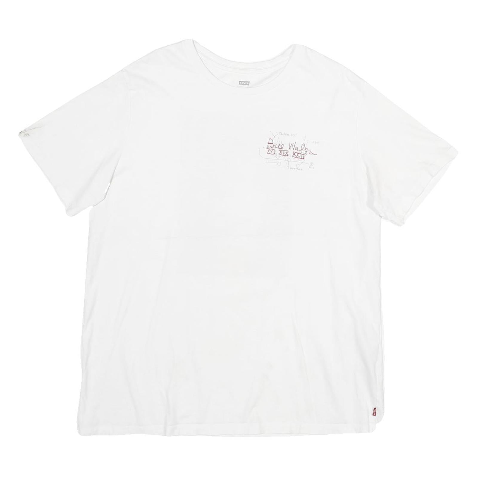 LEVI'S Mens White XL Graphic T-Shirt Short Sleeve Round Neck Cotton Casual Refurbished - N/A refurbished available on Cerqular