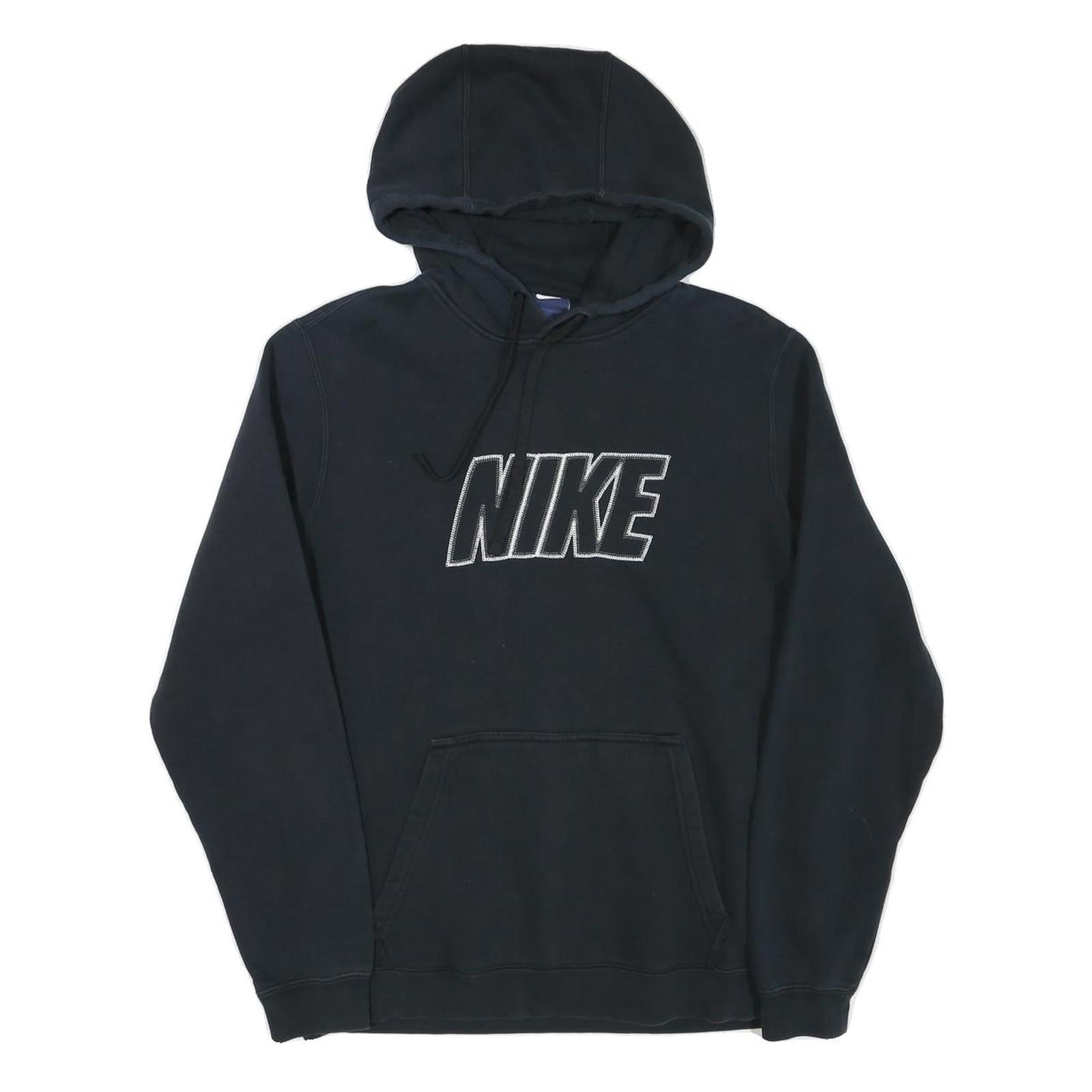 NIKE Mens Black Hoodie M Cotton Blend Pullover Casual Sportswear Refurbished - N/A refurbished available on Cerqular