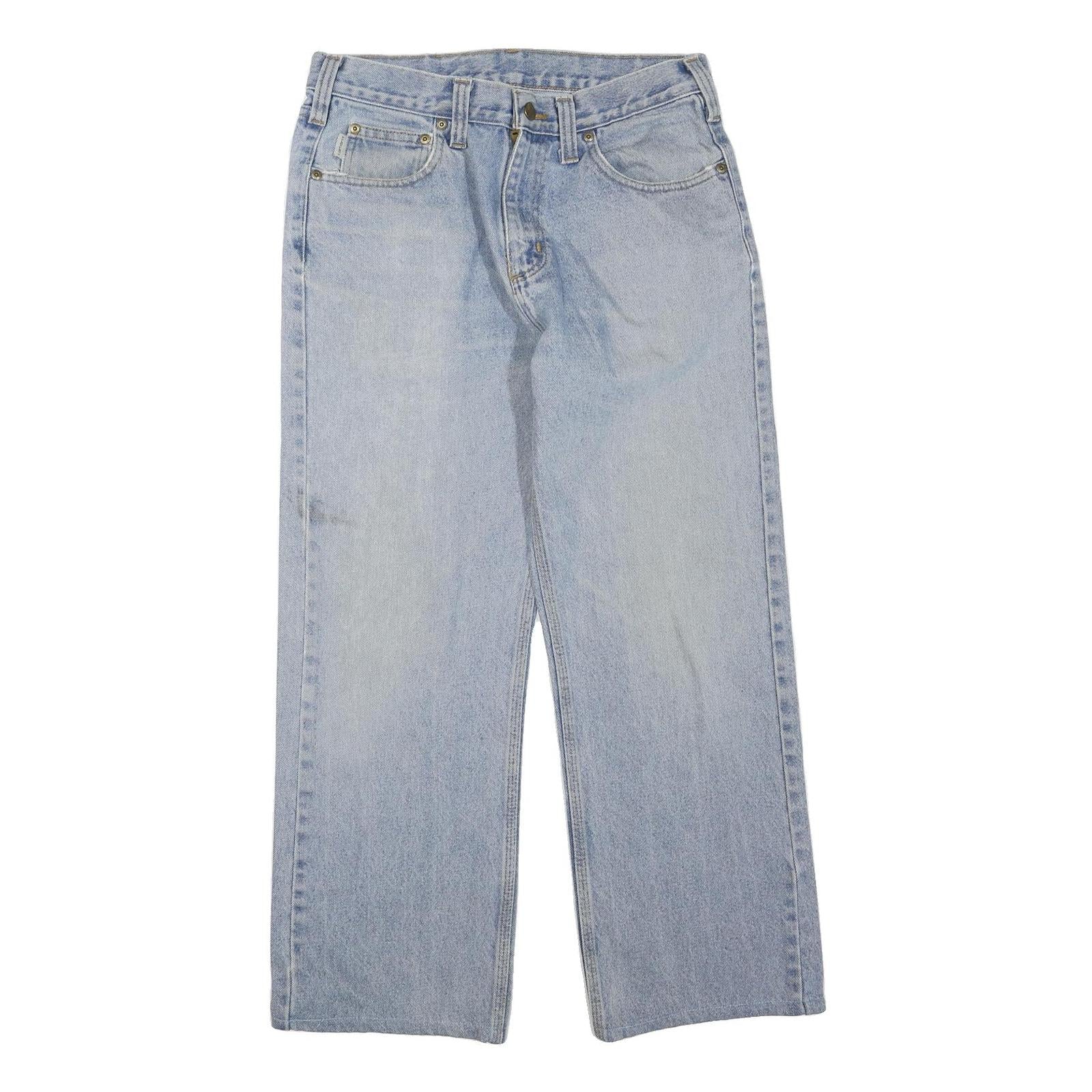 CARHARTT Womens Regular Light Blue Denim Jeans W32 L28 Classic Zip Pockets Refurbished - N/A refurbished available on Cerqular