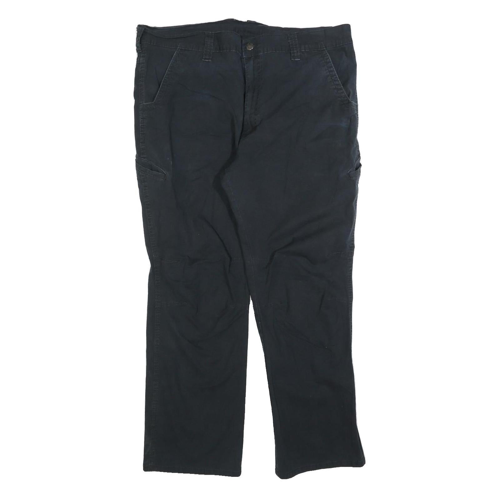 CARHARTT Mens Cotton Blend Black Regular Fit Straight Leg Trousers W40 L30 Refurbished - N/A refurbished available on Cerqular