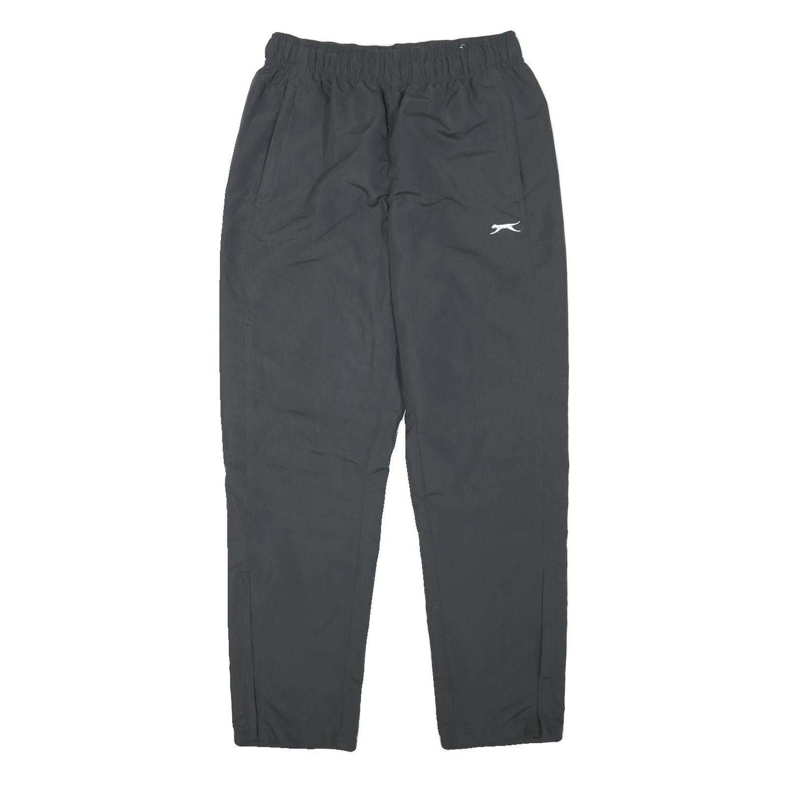 SLAZENGER Mens Joggers Black M W28 L30 Relaxed Tapered Polyester Blend Refurbished - N/A refurbished available on Cerqular