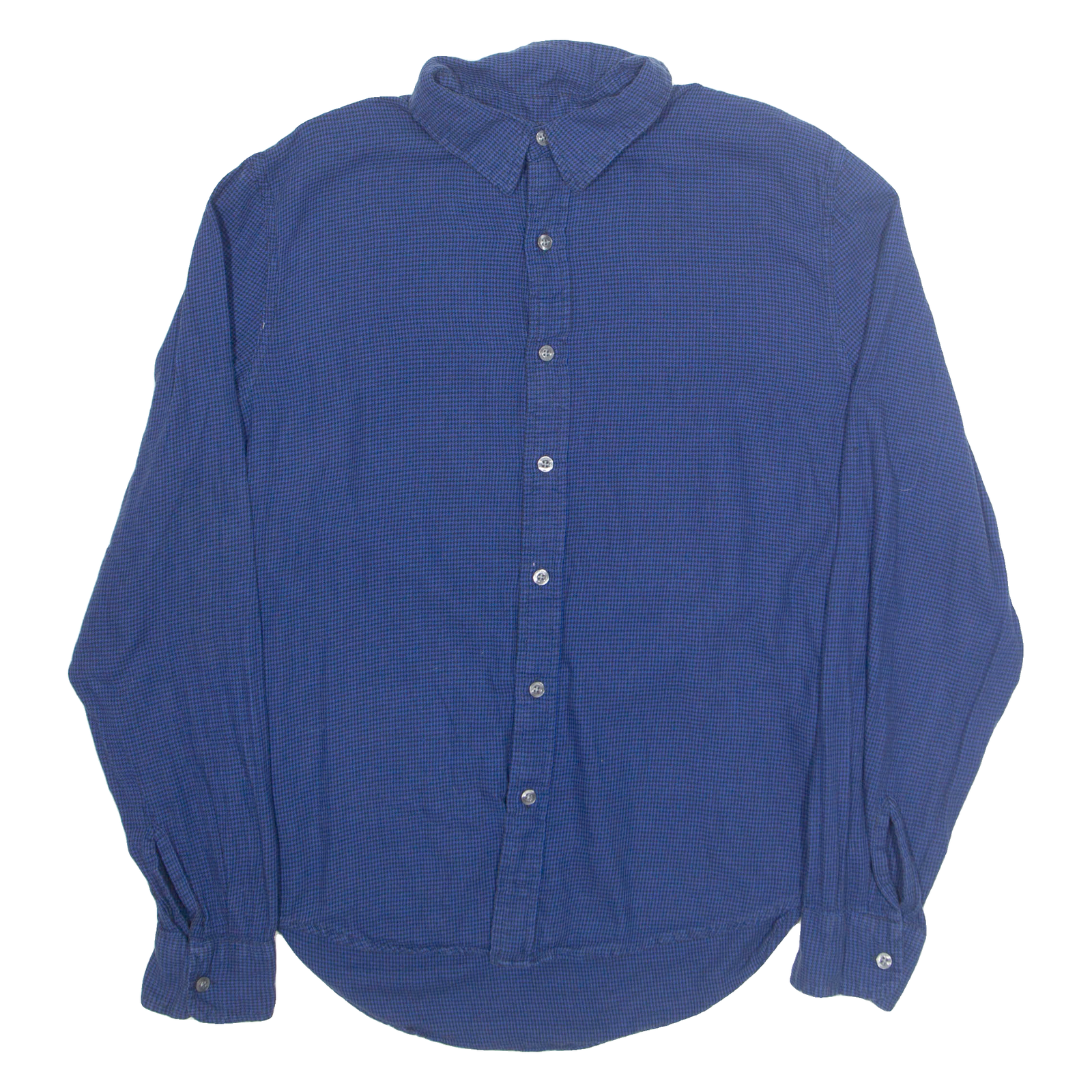 LEVI'S Mens Shirt Blue Houndstooth Long Sleeve M Refurbished - N/A refurbished available on Cerqular