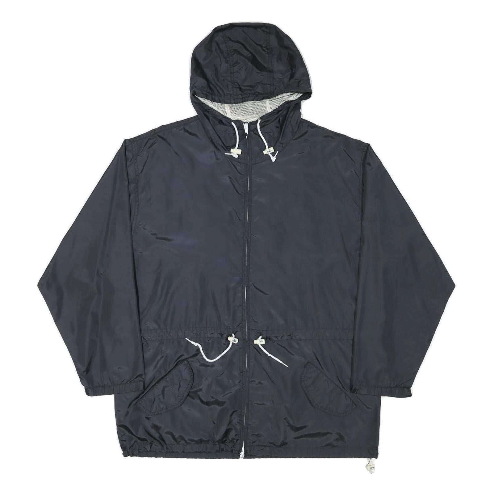 WOOLRICH Womens Black Hooded Zip Jacket L Polyester Blend Plain Lightweight Refurbished - N/A refurbished available on Cerqular