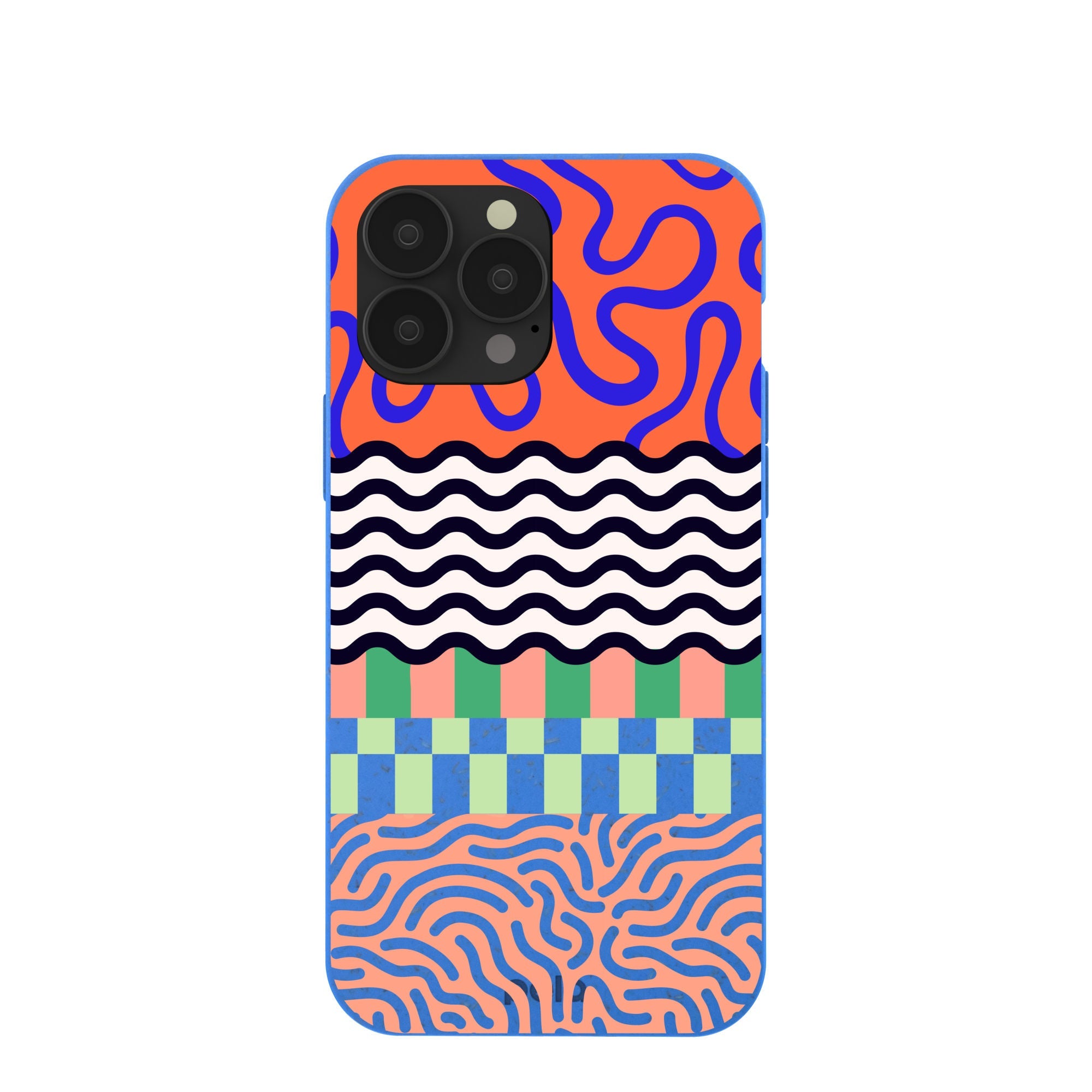 Electric Blue Tangerine Mix iPhone 13 Pro Max Case Refurbished - Pela Case refurbished available on Cerqular