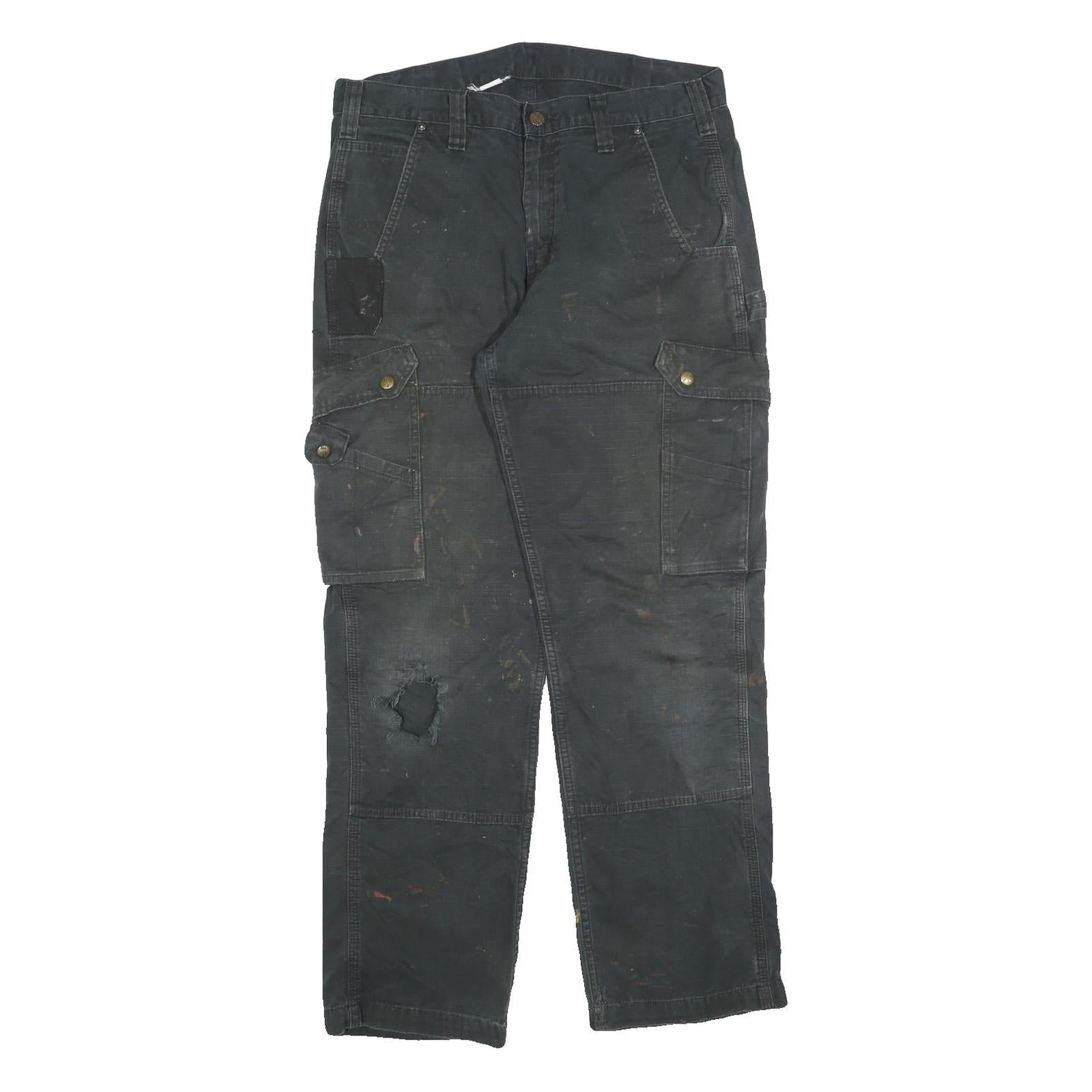 Buy CARHARTT Mens Black Cotton Blend Regular Fit Straight Leg Trousers W34 L32 Refurbished - $40.29 CARHARTT Mens Black Cotton Blend Regular Fit Straight Leg Trousers W34 L32 Refurbished - N/A refurbished available on Cerqular