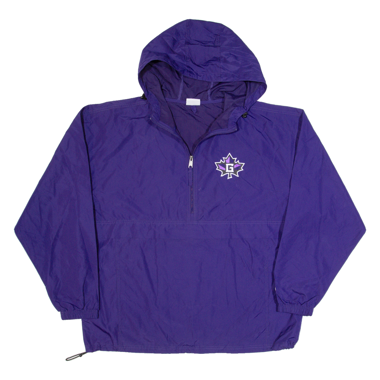 CHAMPION Goshen College Maple Leafs Mens Anorak Jacket Purple USA Hooded XL Refurbished - N/A refurbished available on Cerqular