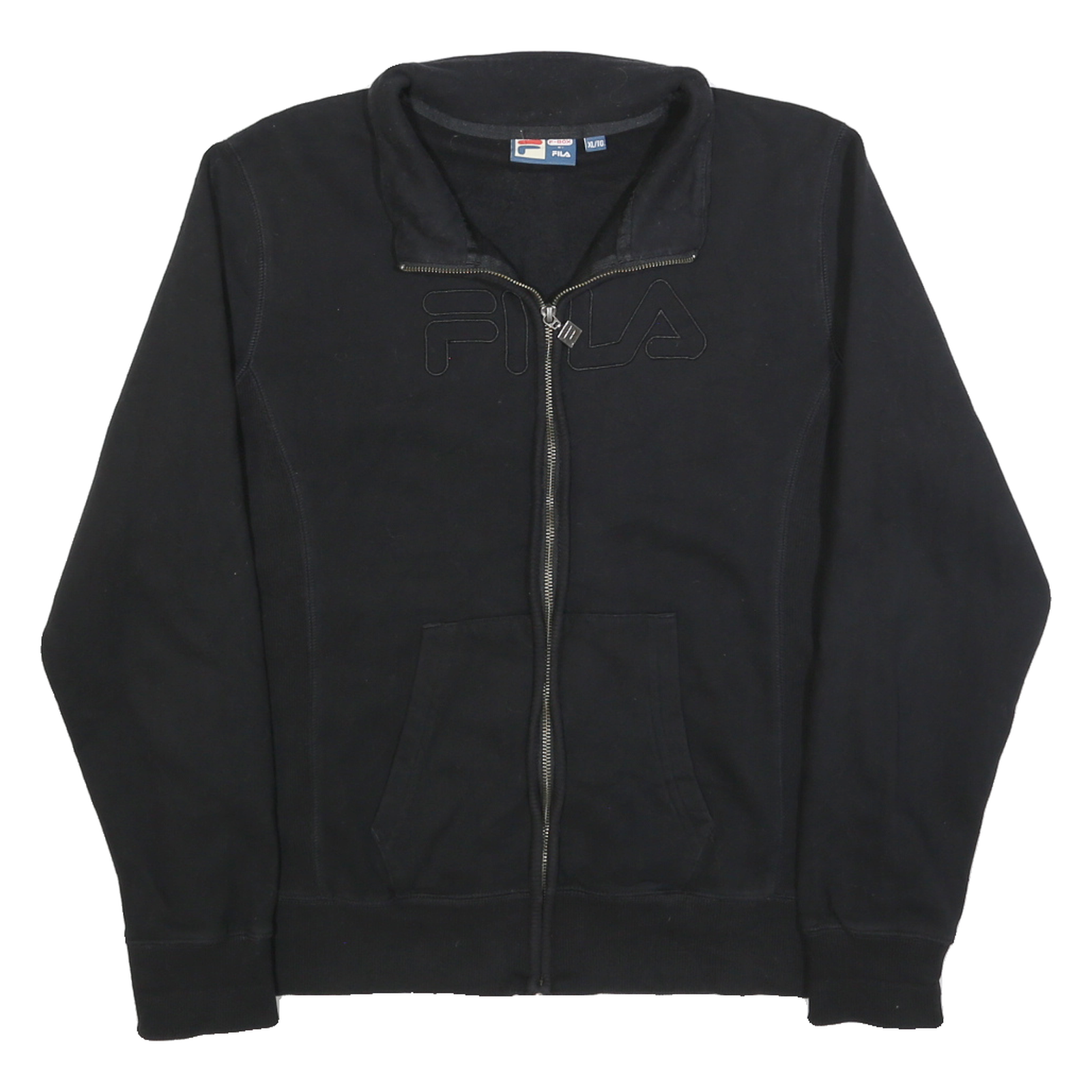 FILA Womens Black Zip Jacket XL Cotton Blend Plain Casual Sportswear Refurbished - N/A refurbished available on Cerqular